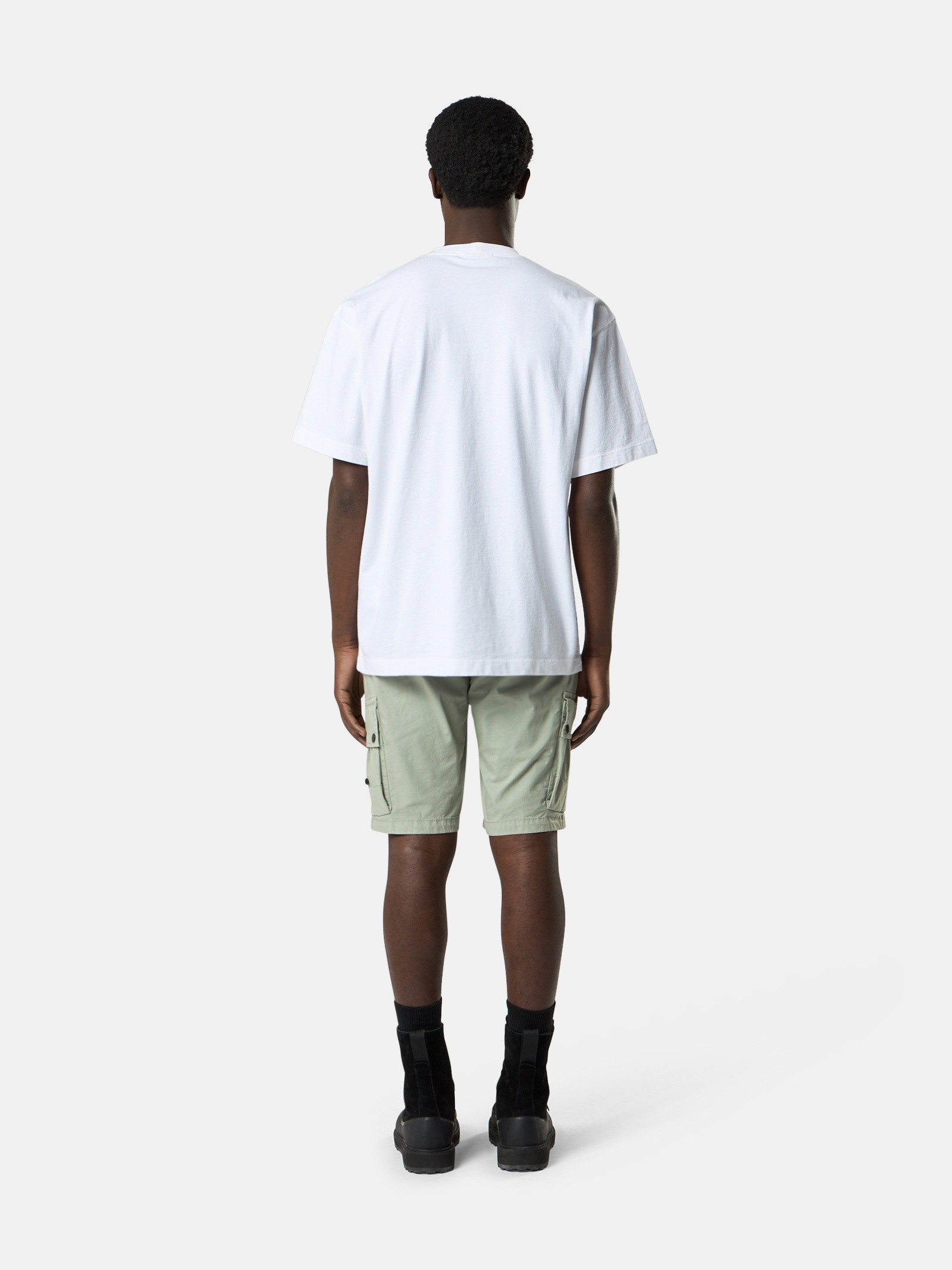 White Regular-fit T-shirt with Compass patch 2100030 COMBED