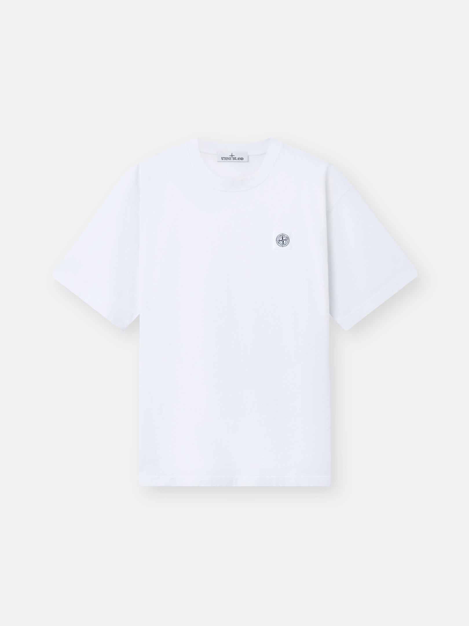 White Regular-fit T-shirt with Compass patch 2100030 COMBED