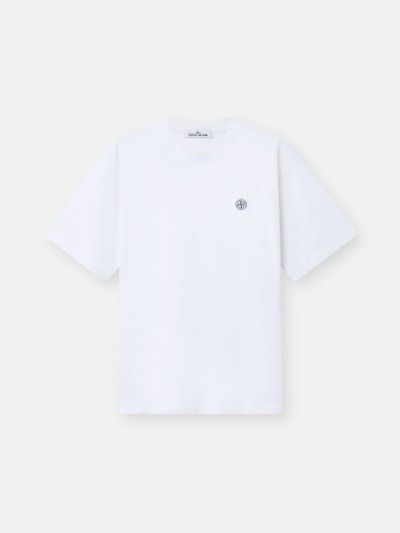 トップス 2100030 COMBED ORGANIC COTTON JERSEY M White Regular-fit T-shirt with Compass patch 2100030 COMBED