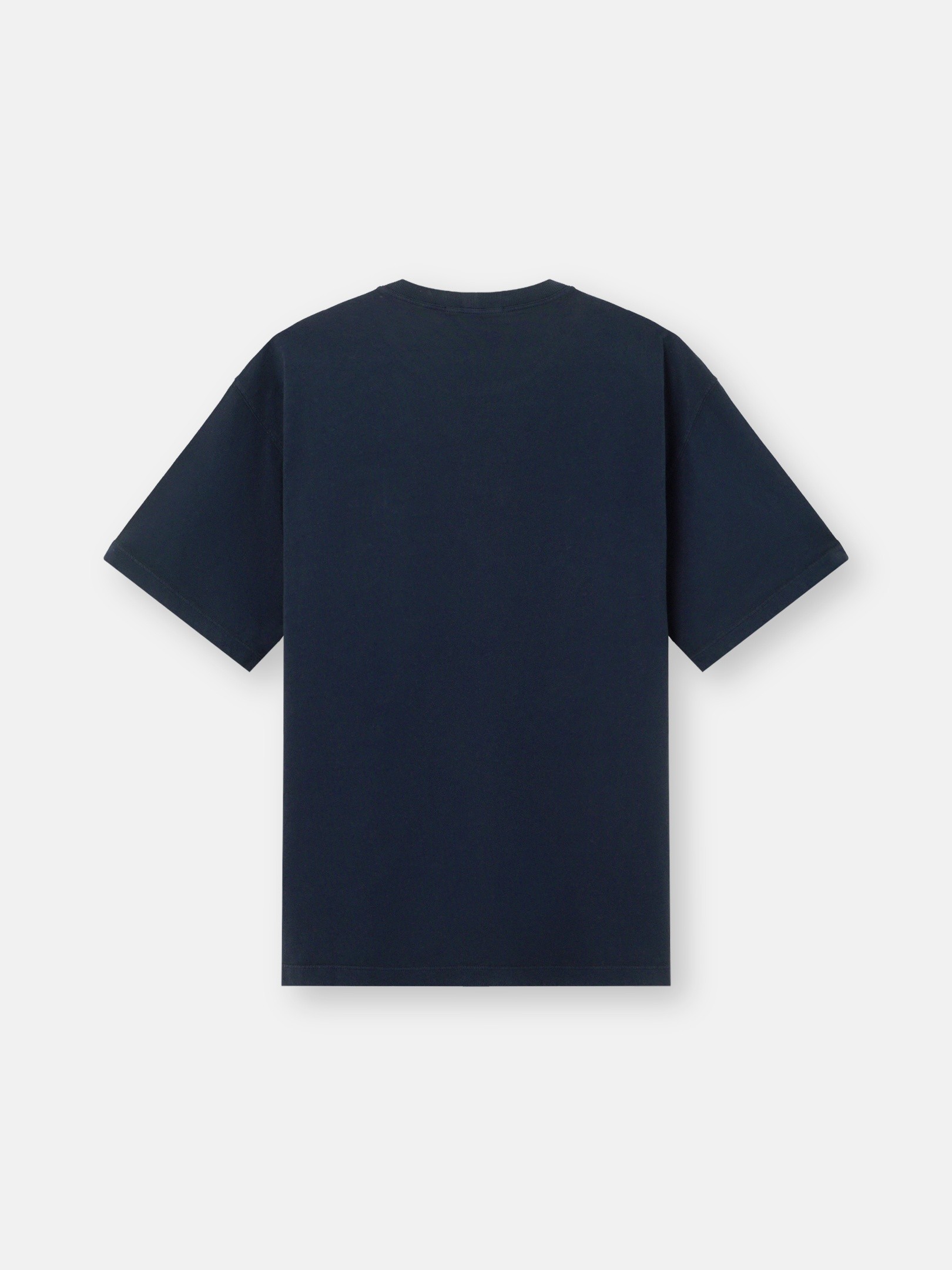 Navy Blue Regular-fit T-shirt with Compass patch 2100030 COMBED