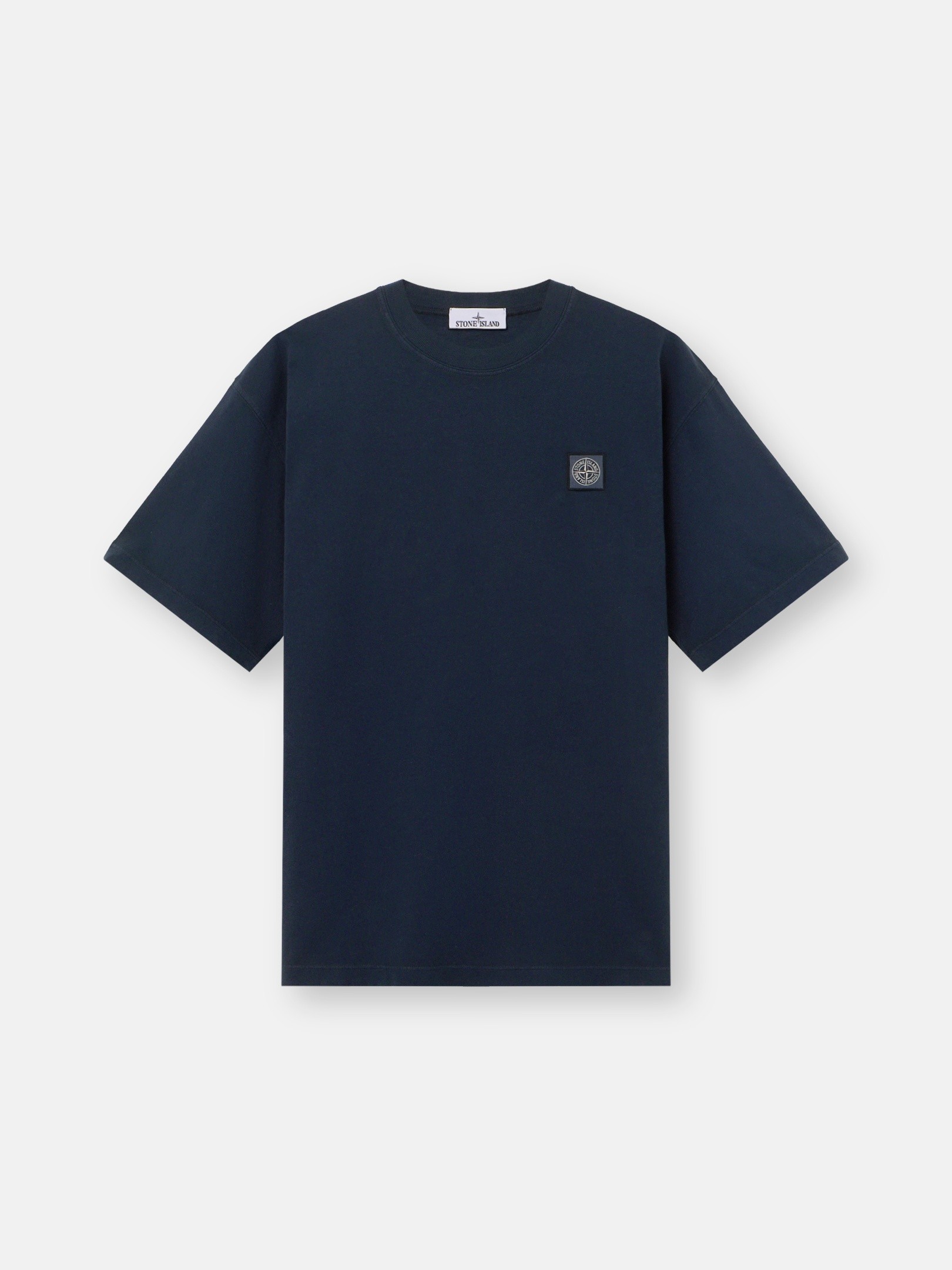 トップス 2100030 COMBED ORGANIC COTTON JERSEY M Navy Blue Regular-fit T-shirt with Compass patch 2100030 COMBED