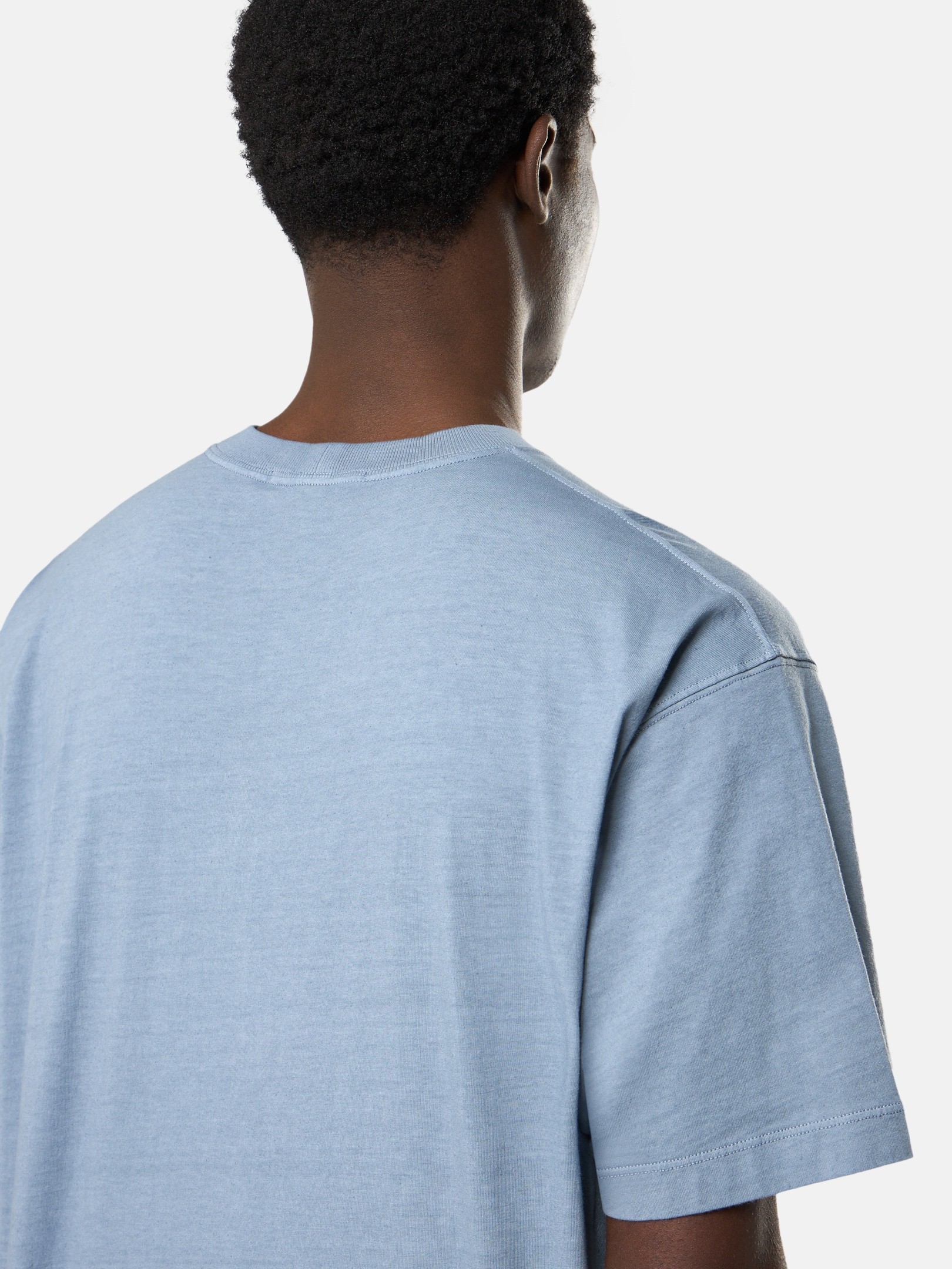 Avio Blue Regular-fit T-shirt with Compass patch 2100030 COMBED