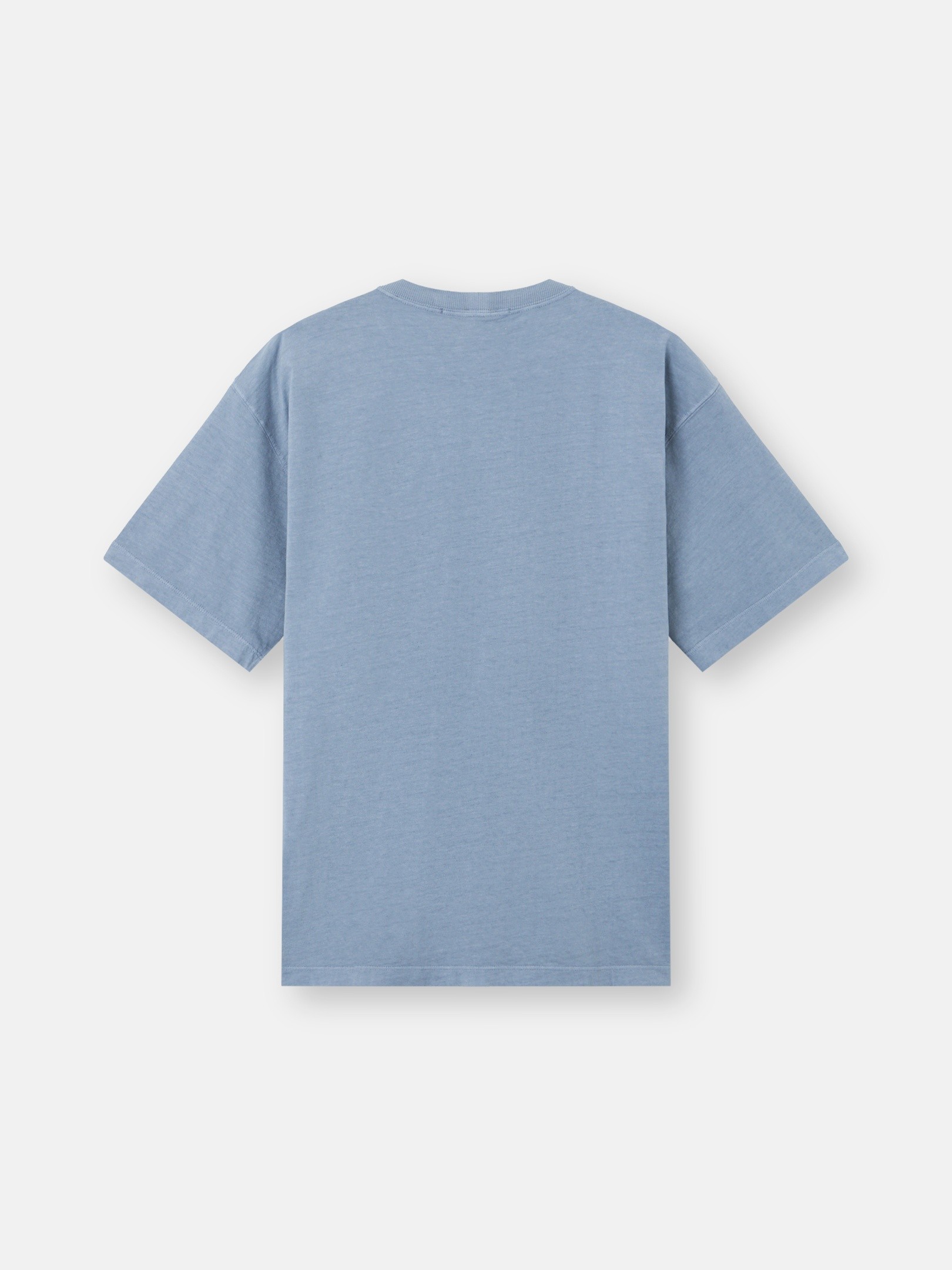 トップス 2100030 COMBED ORGANIC COTTON JERSEY M Avio Blue Regular-fit T-shirt with Compass patch 2100030 COMBED