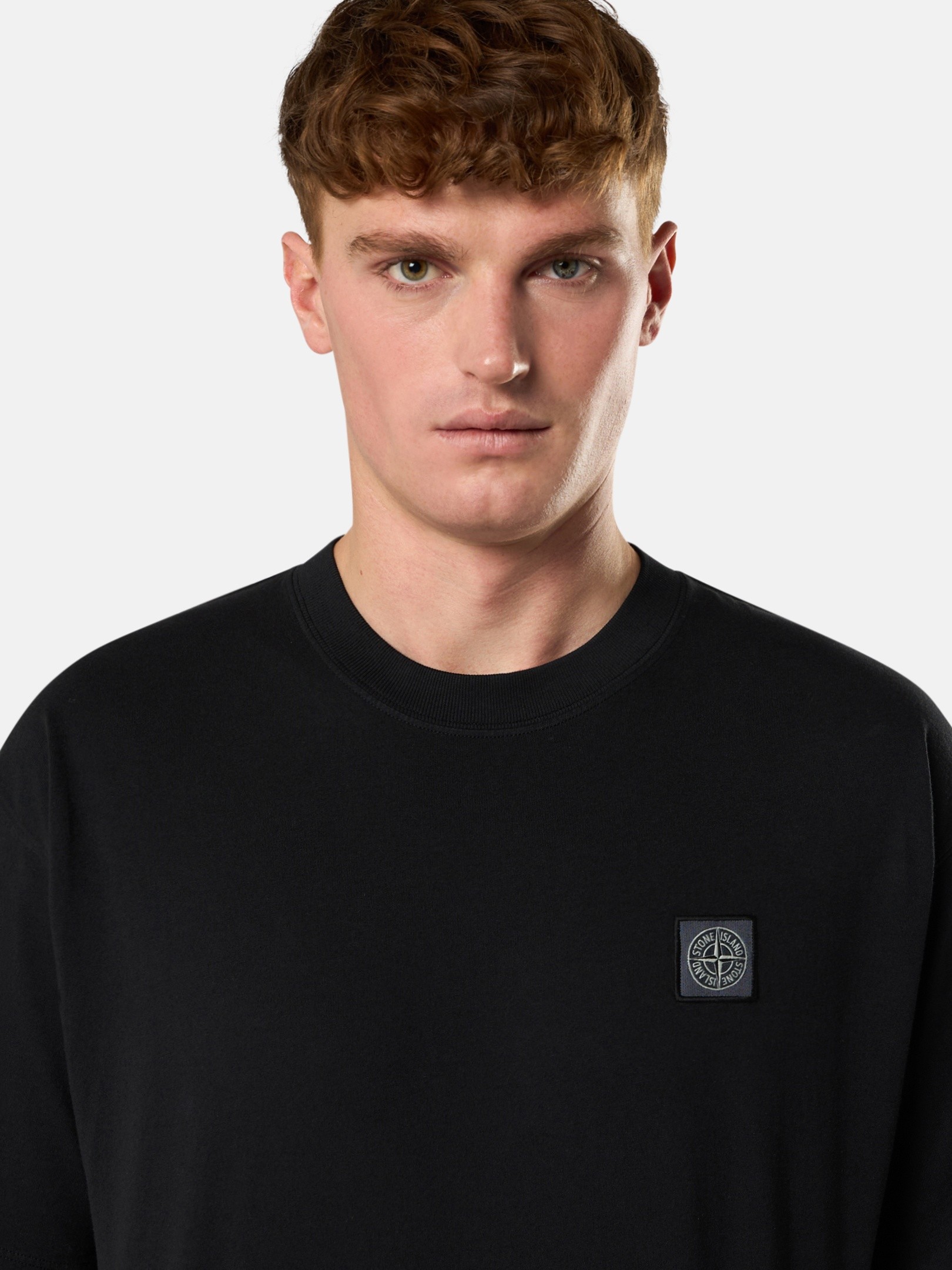 Black Regular-fit T-shirt with Compass patch 2100030 COMBED