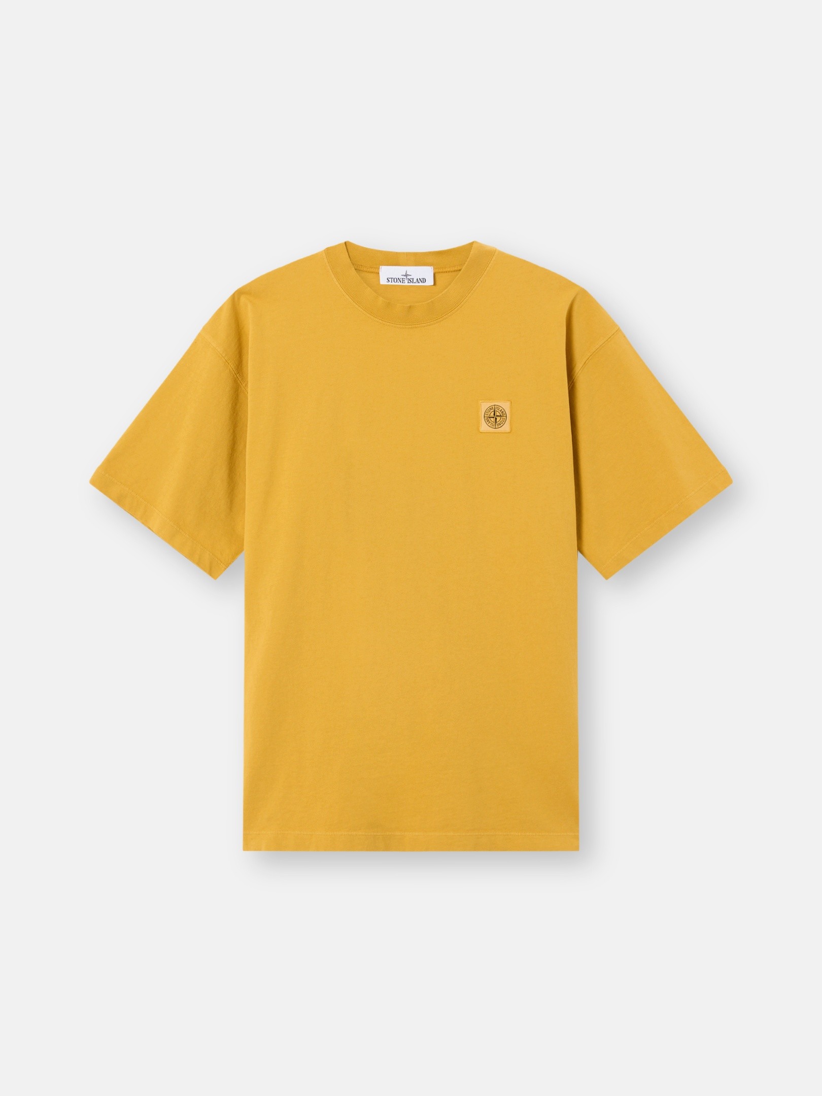 Mustard Regular-fit T-shirt with Compass patch 2100030 COMBED