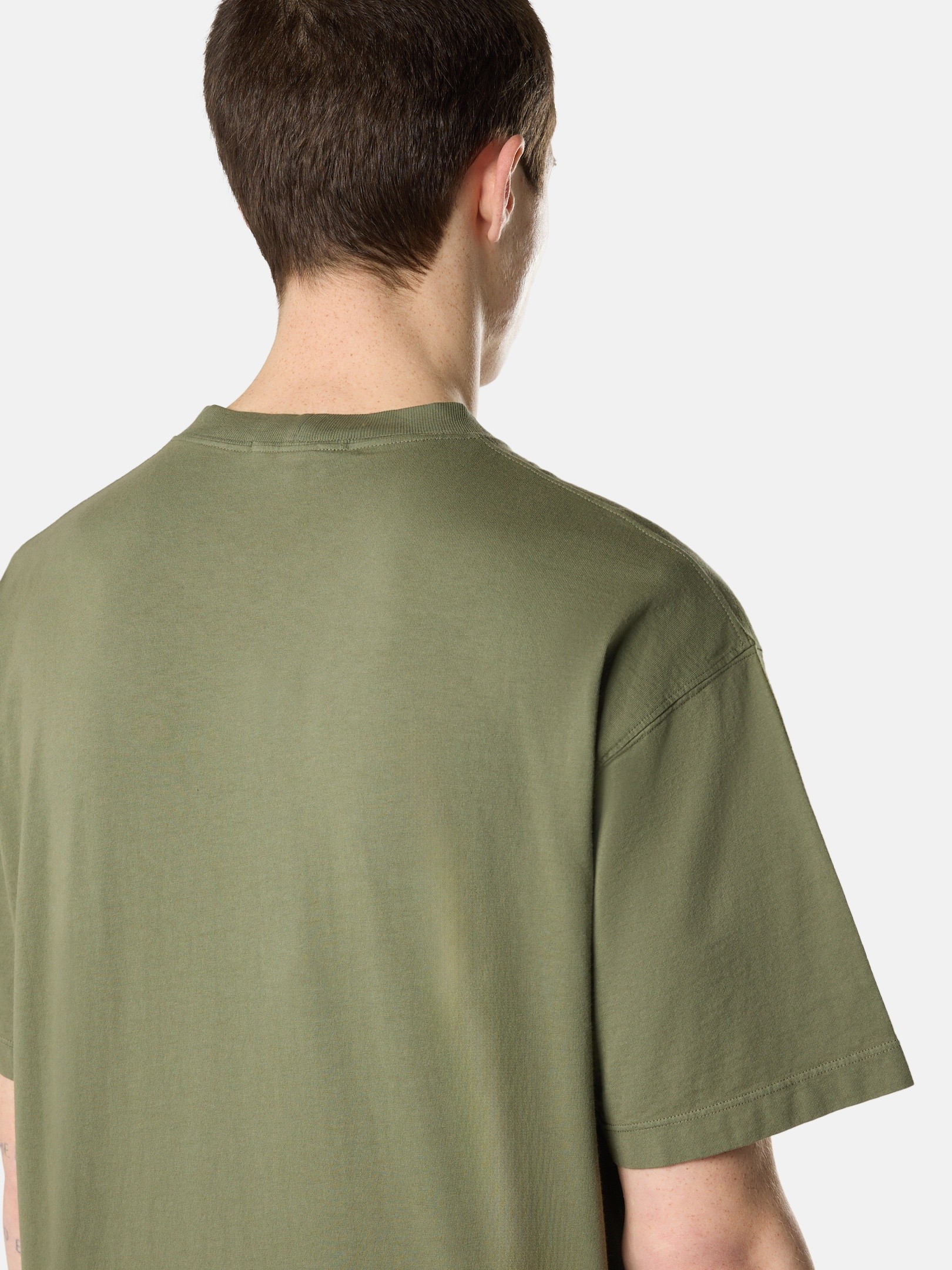 Military Green Regular-fit T-shirt with Compass patch 2100030