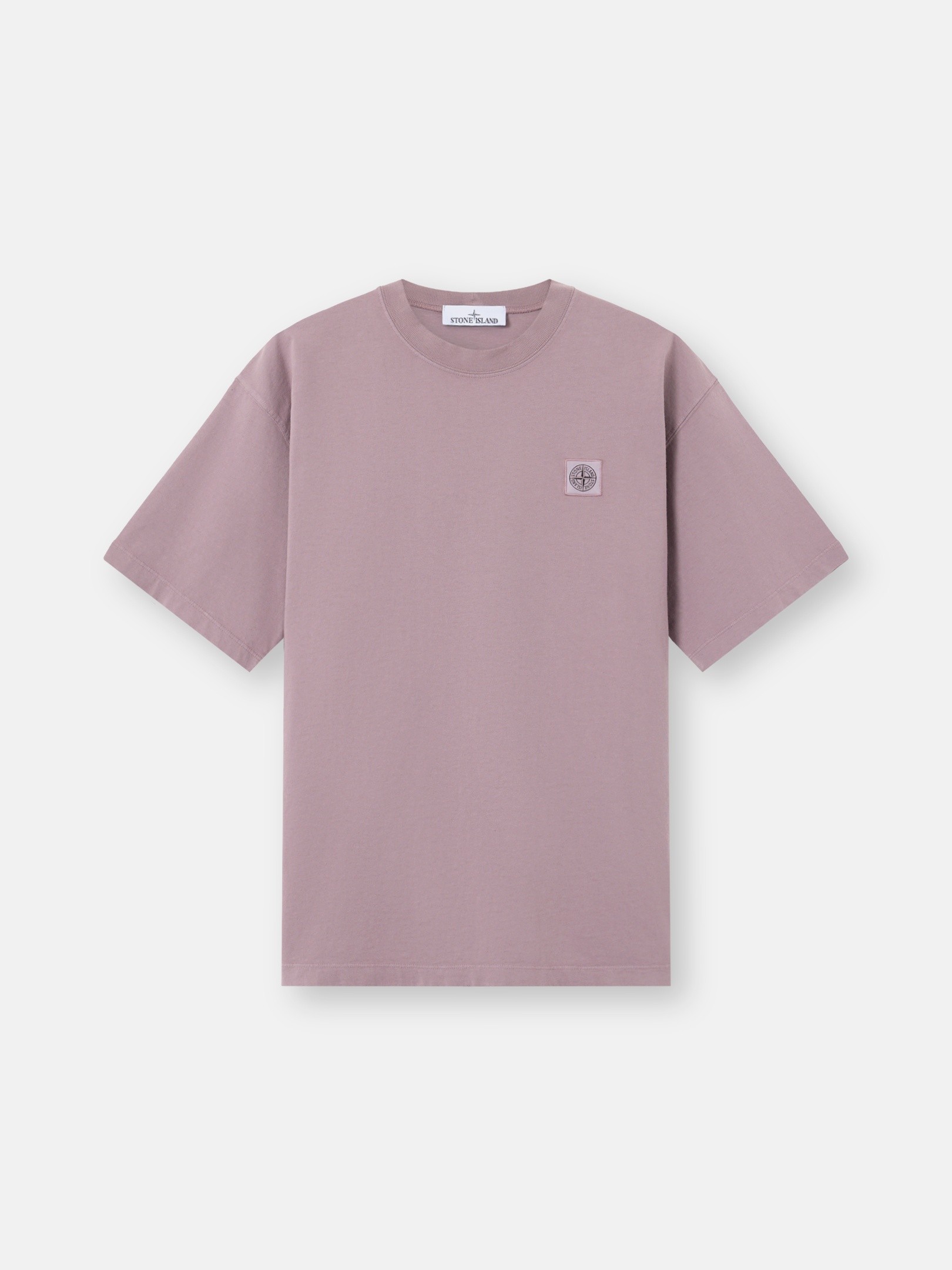 Purple Grey Regular-fit T-shirt with Compass patch 2100030 COMBED