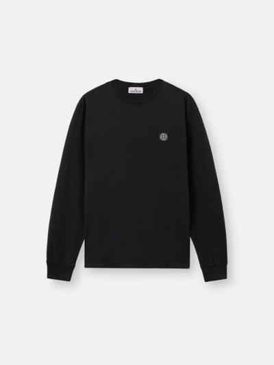 ブラック スリムフィット ロングスリーブ Tシャツ Compassパッチ