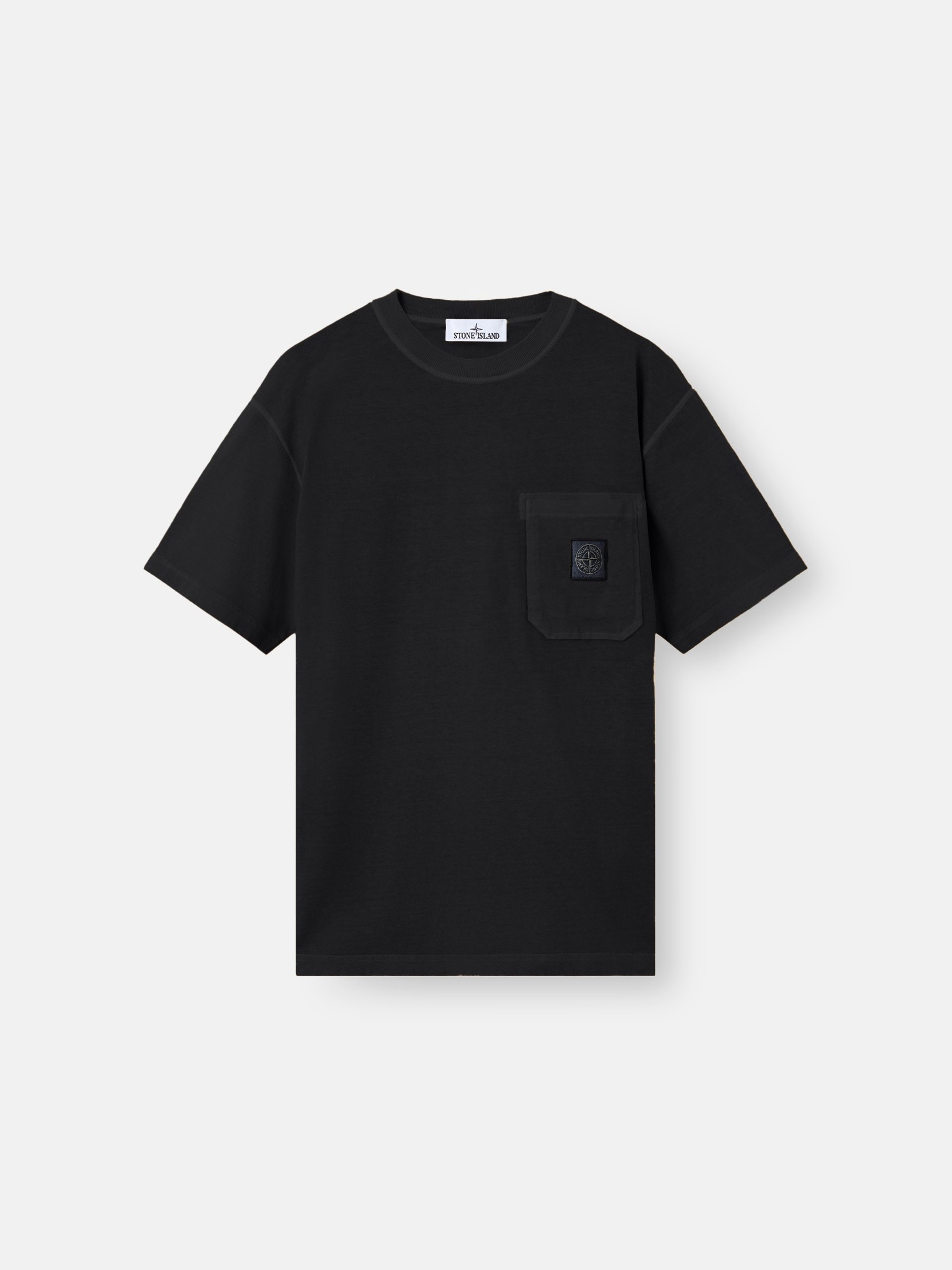 Black Slim-fit T-shirt with Compass patch 2100032 ORGANIC COTTON