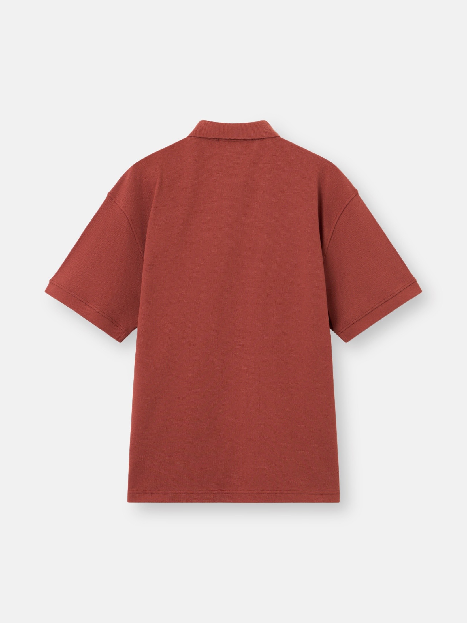 Brick Red Regular-fit short-sleeve polo with logo embroidery