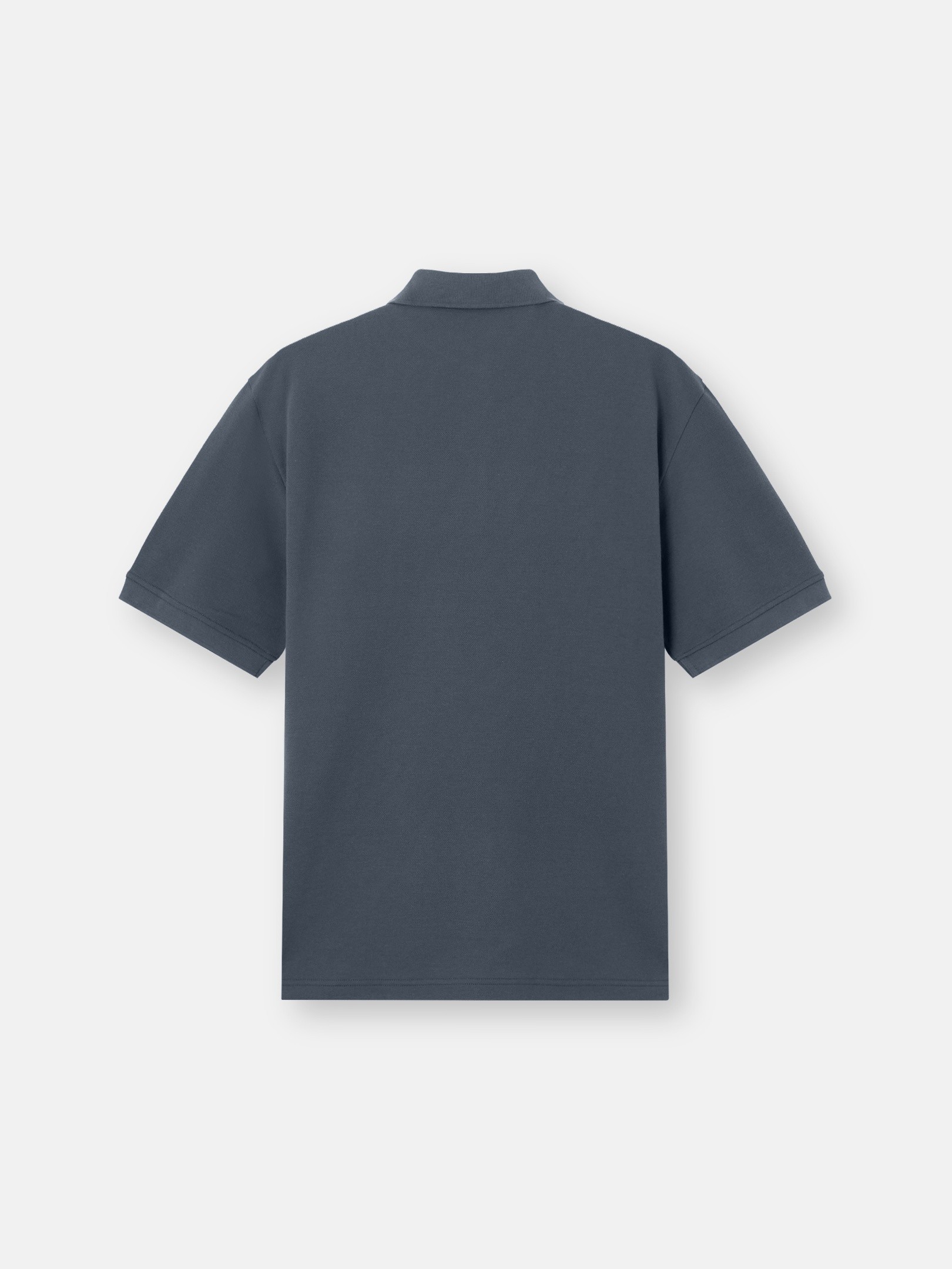 Slate Blue Regular-fit short-sleeve polo with tonal Compass patch