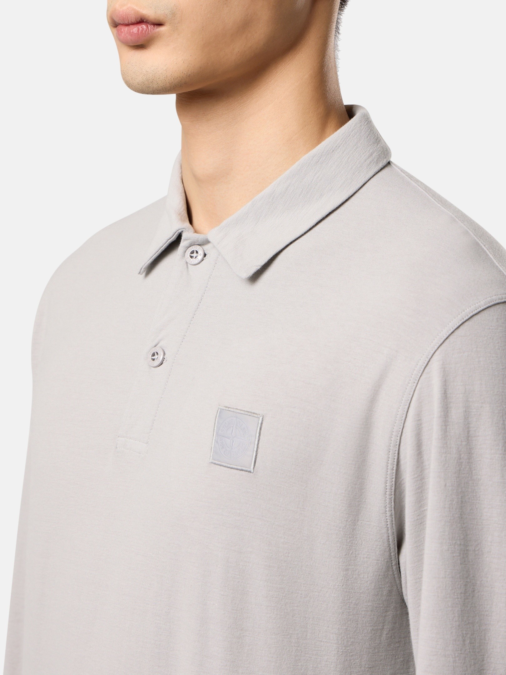 トップス STONE  19SS Cotton Jersey Polo-XL Long Sleeve Polo Shirt 6100054 Black Stone Island - Miralles 1986