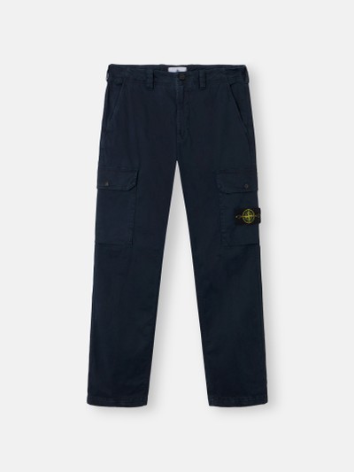 Blue Regular-fit cargo chino pants with drawstring cuffs 3100011