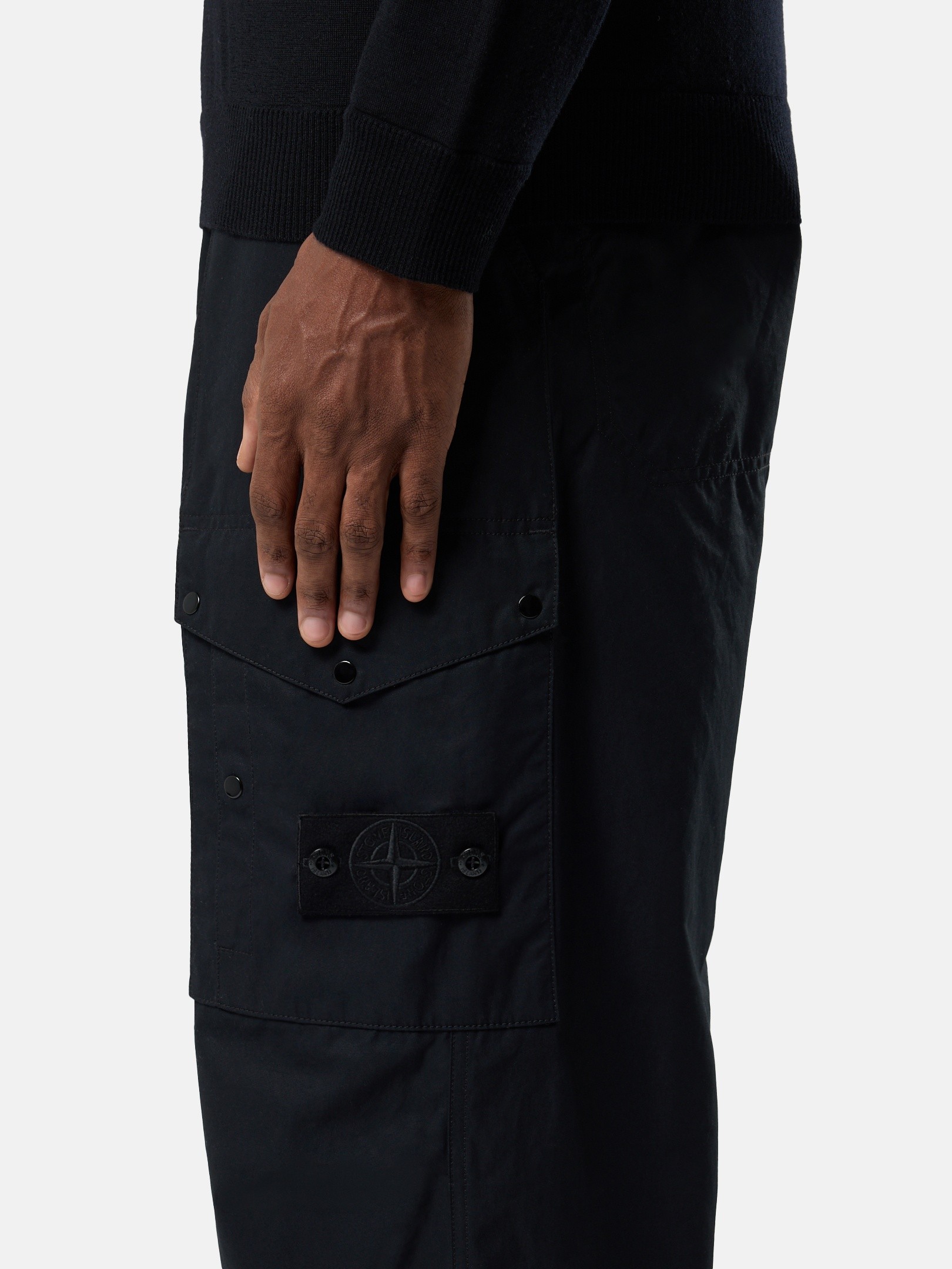 Black Windproof and breathable loose-fit cargo pants 3100017 ALL