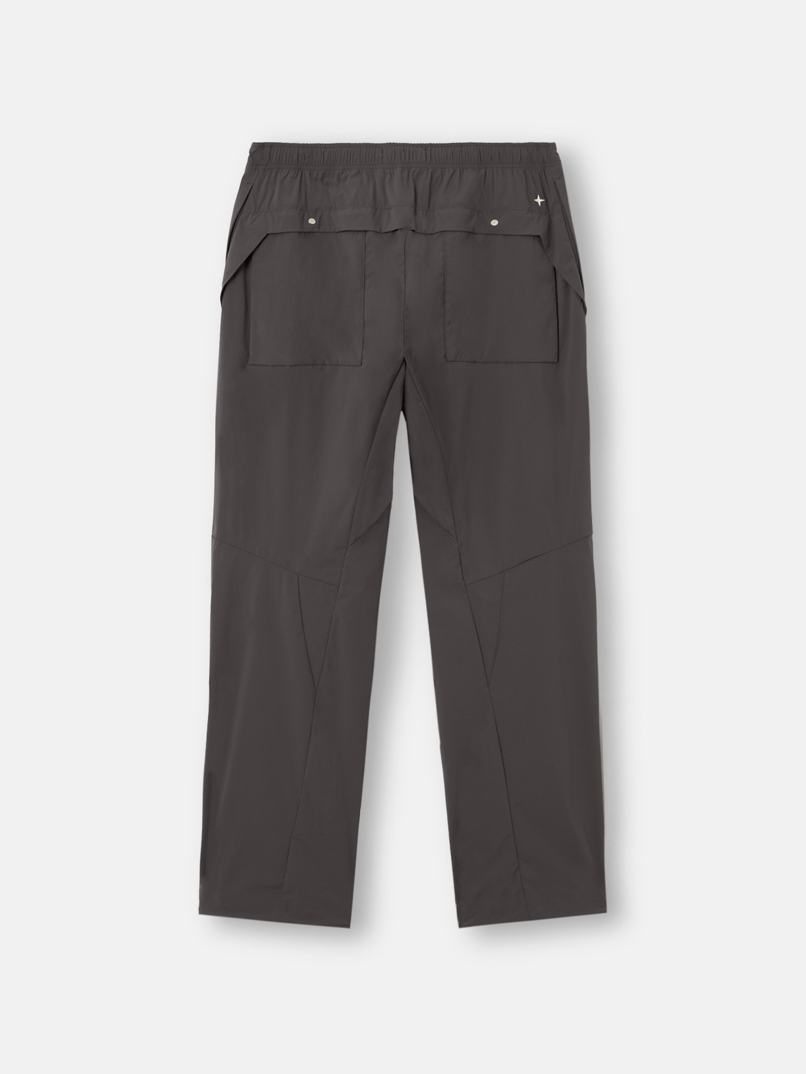Charcoal Grey Regular-fit technical pants with drawstring cuffs