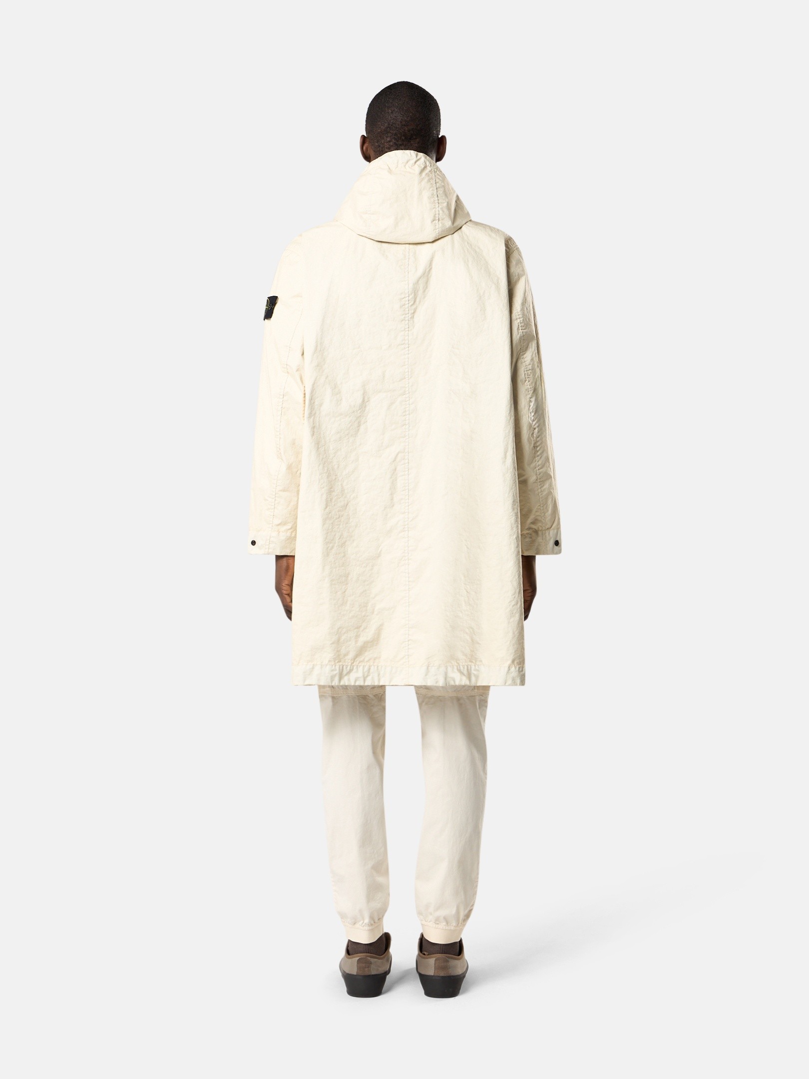 Ivory Regular-tapered-fit cargo pants with drawstring waistband