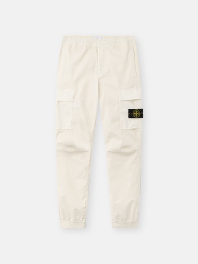 Ivory Regular-tapered-fit cargo trousers with drawstring waistband