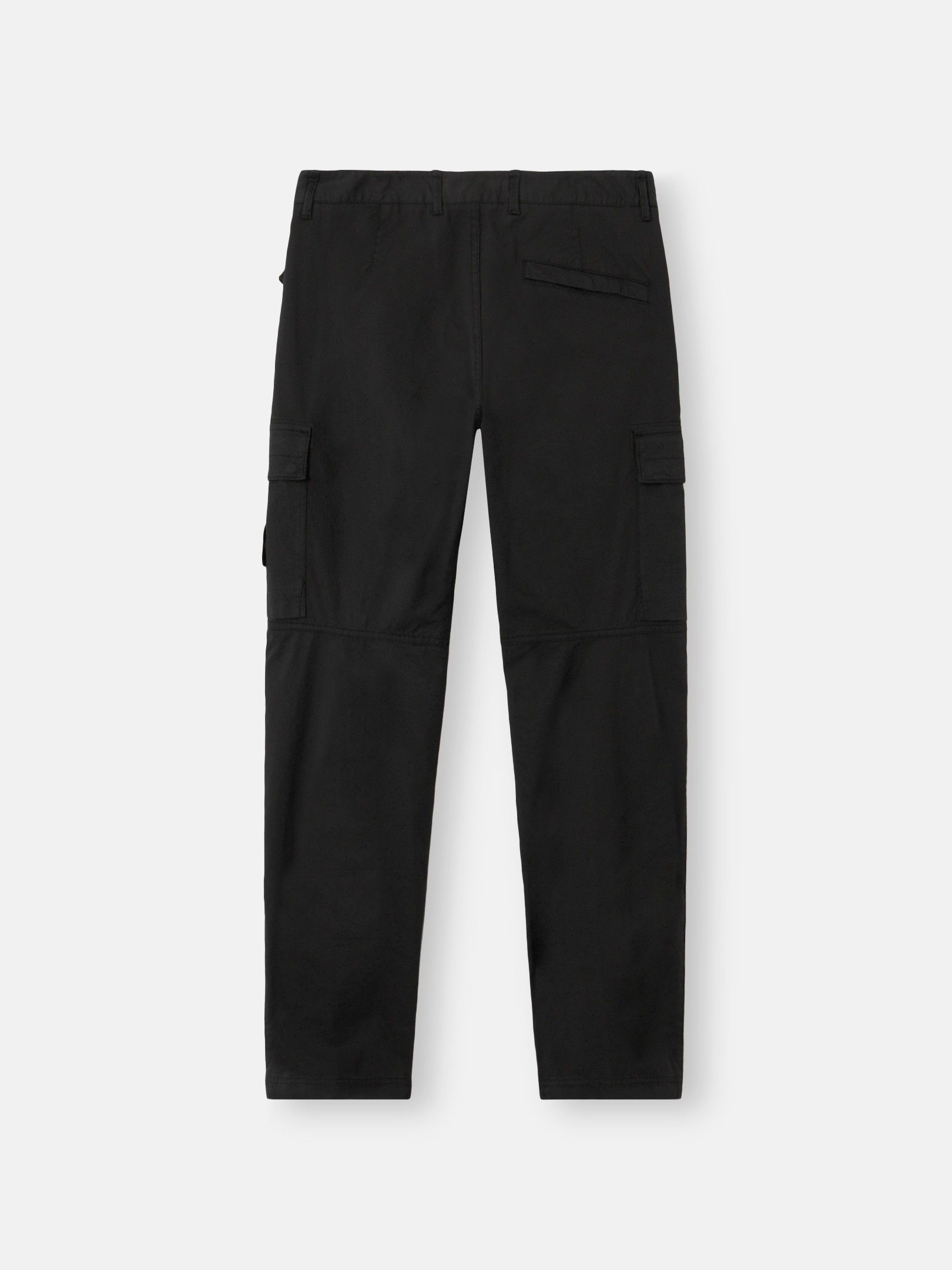 Black Regular-tapered-fit cargo pants 3100032 STRETCH ORGANIC