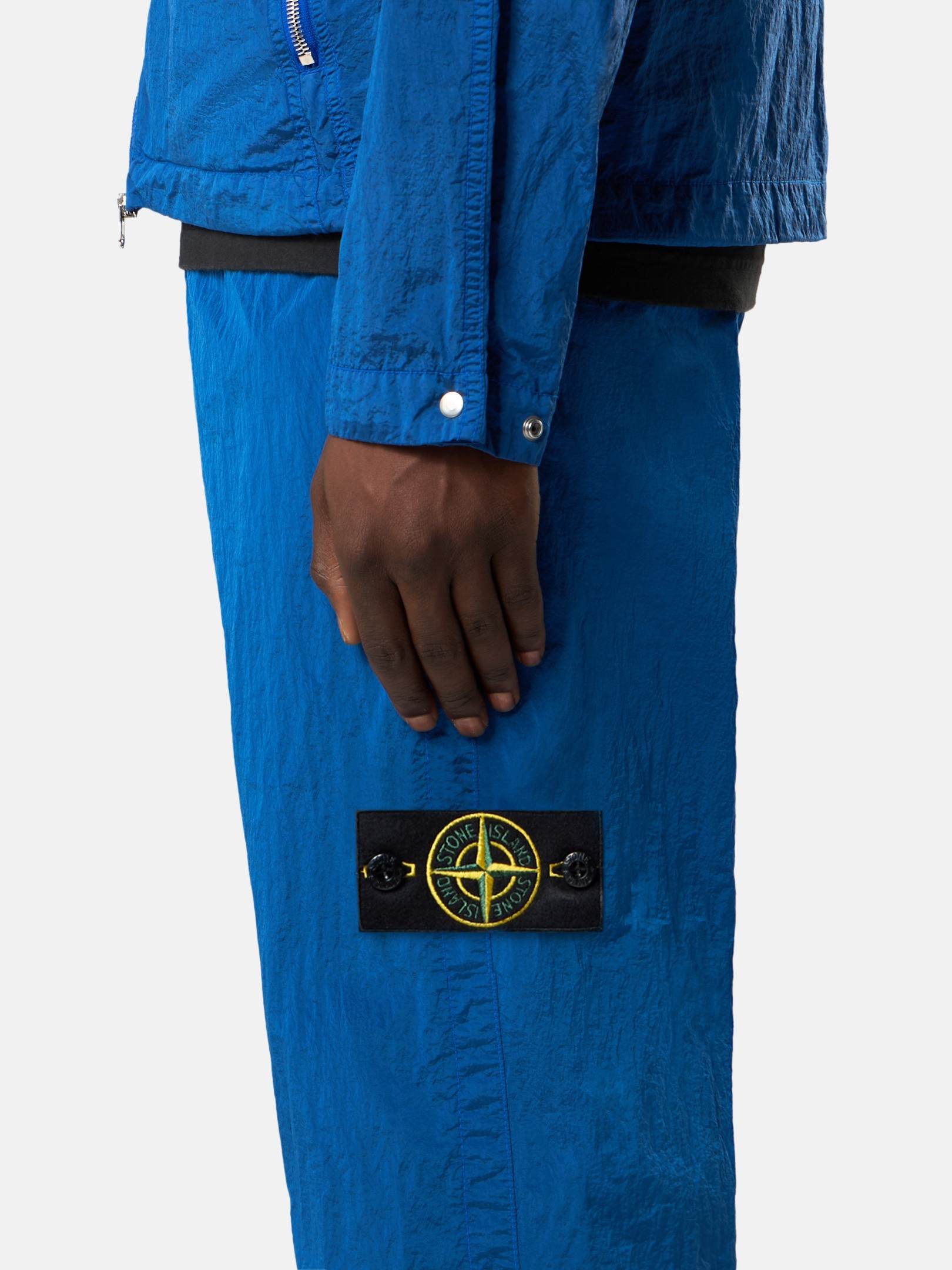 Bright Blue Regular-fit sweatpants with zipper cuffs 3100035 NYLON
