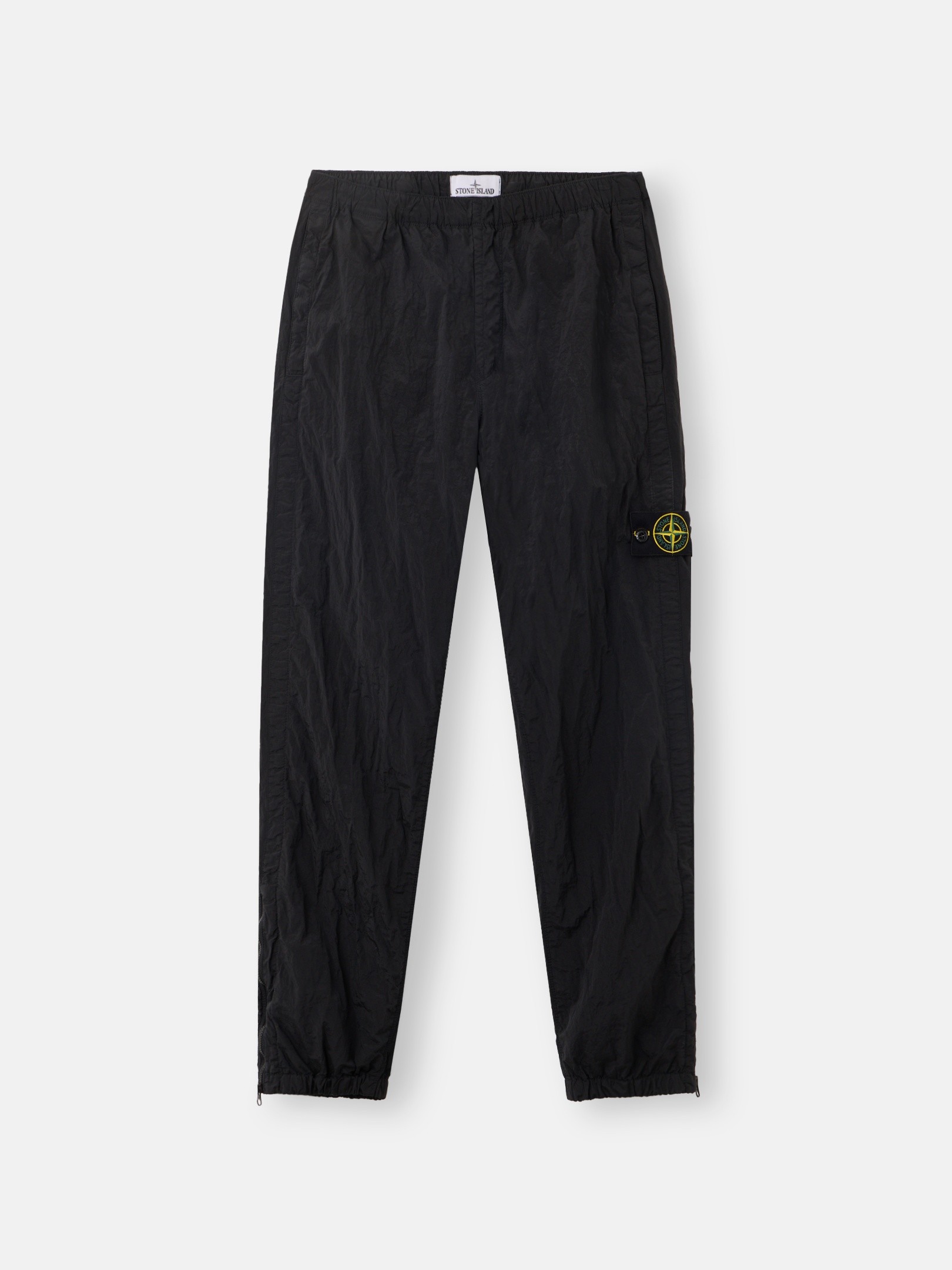Black Regular-fit sweatpants with zipper cuffs 3100035 NYLON METAL