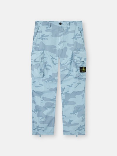 Dust Blue Loose-fit cargo pants with adjustable waistband 3100036