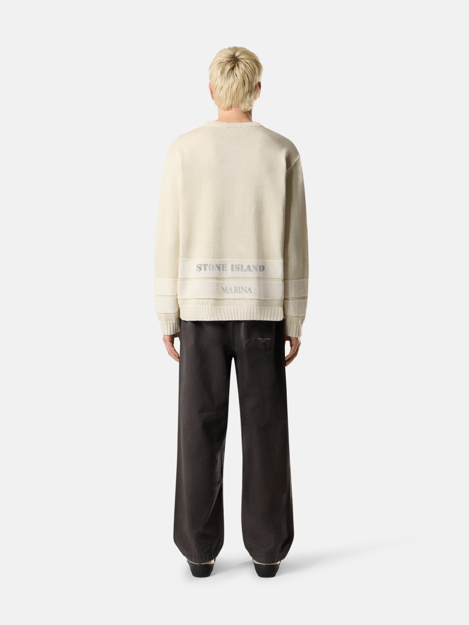 リードグレー リラックスフィット カーゴパンツ Stone Island Marina 