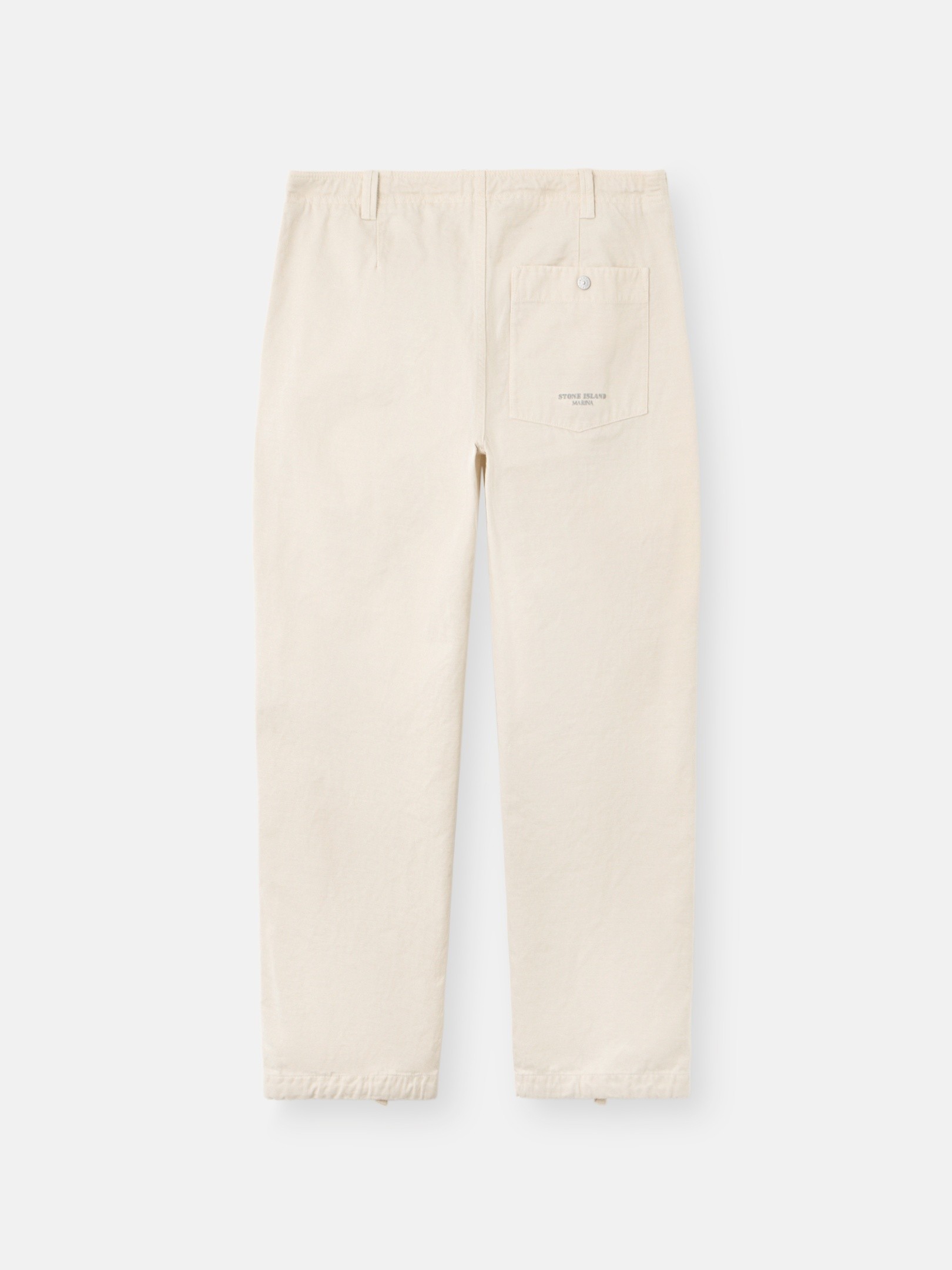 Ivory Loose-fit cargo pants with Stone Island Marina Ivory Loose-fit cargo pants with Stone Island Marina