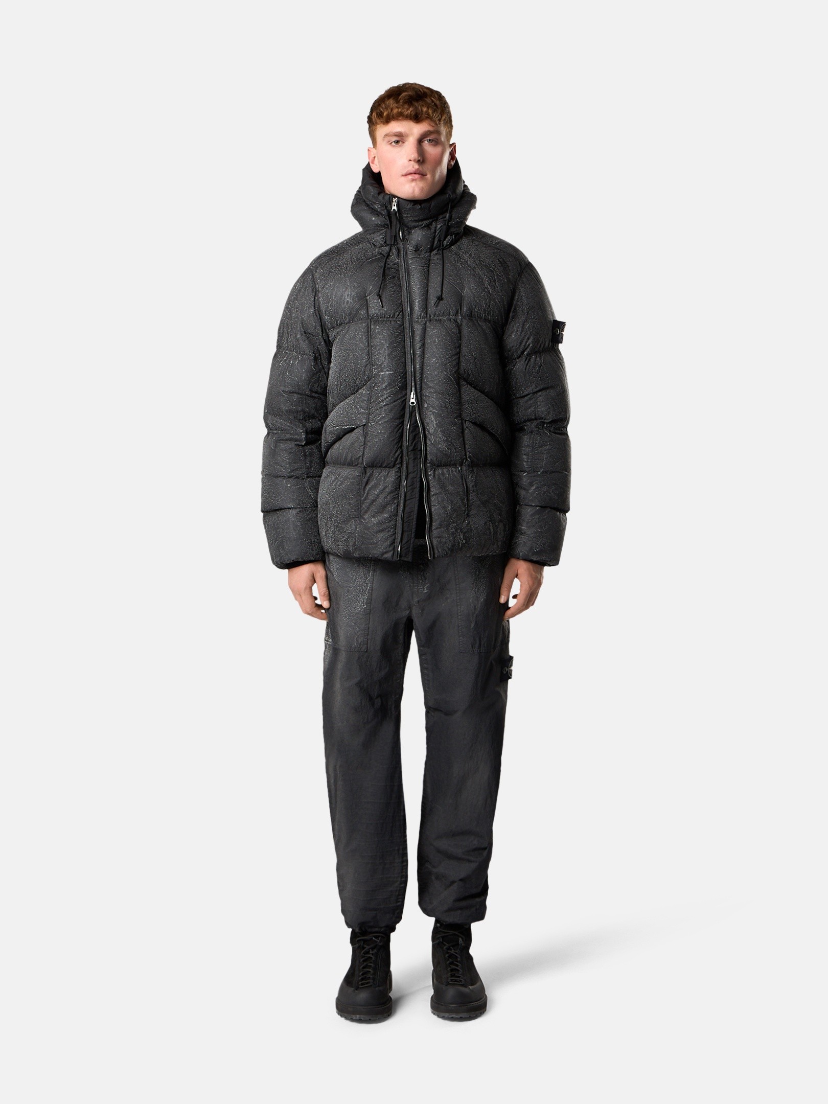 Black Loose-fit fatigue trousers with anti-drop 3100040 DENSE