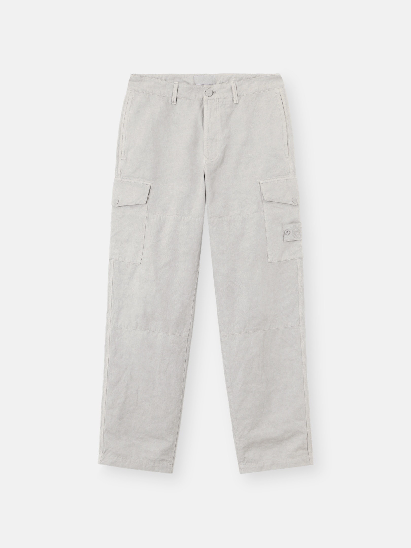 Dust Grey Regular-fit cargo pants with paneled construction