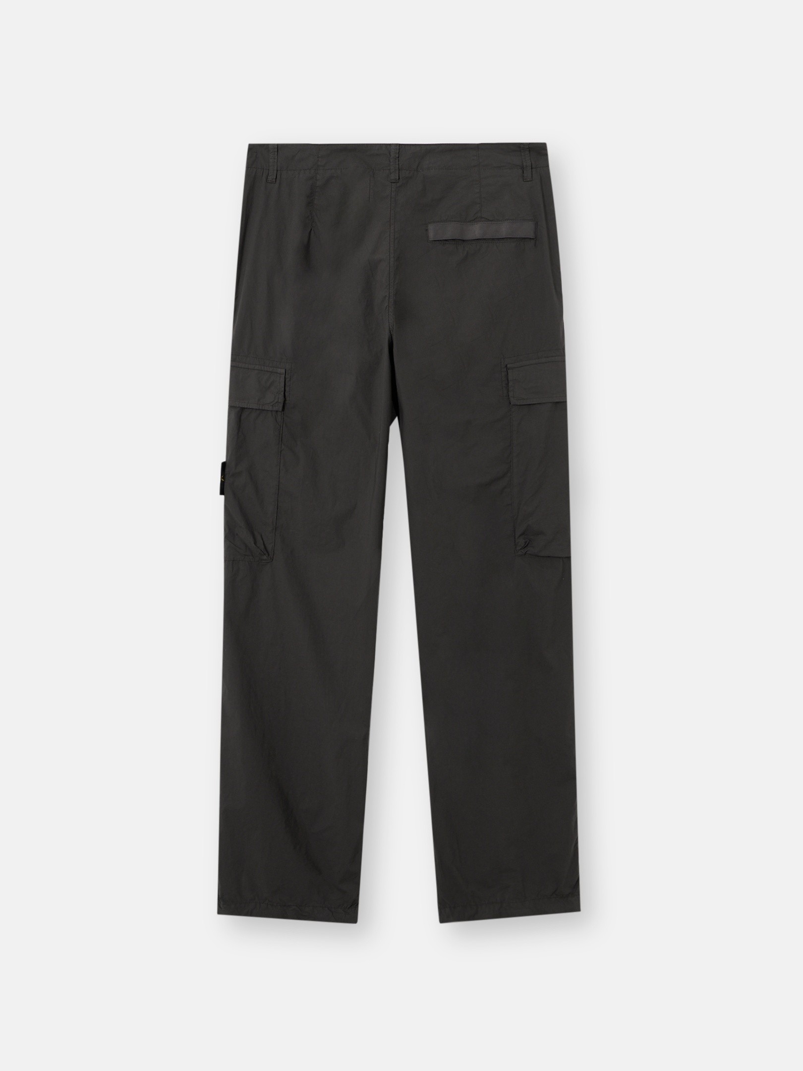 Charcoal Grey Loose-fit cargo trousers with drawstring cuffs