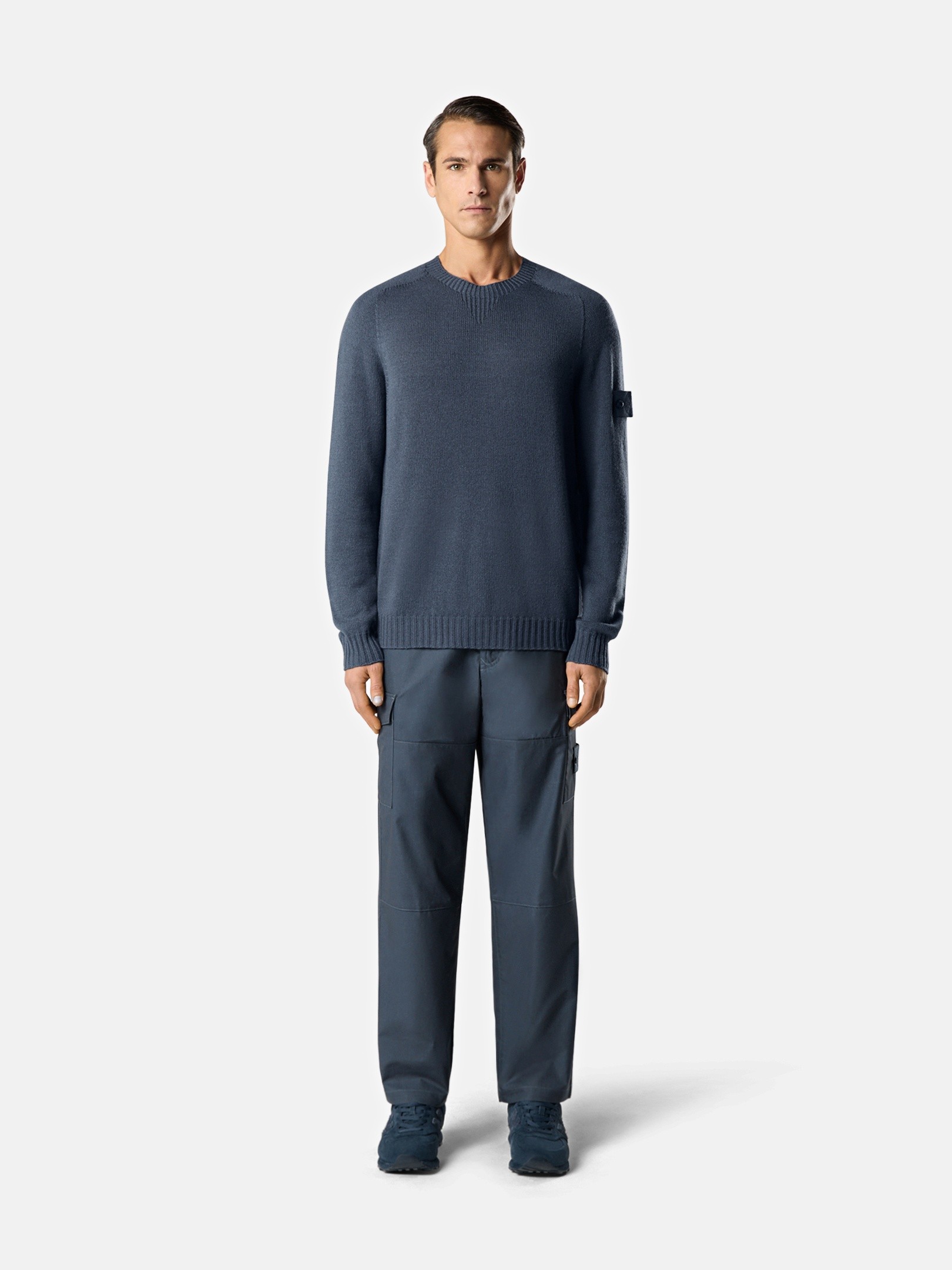 Slate Blue Windproof and breathable regular-fit cargo pants