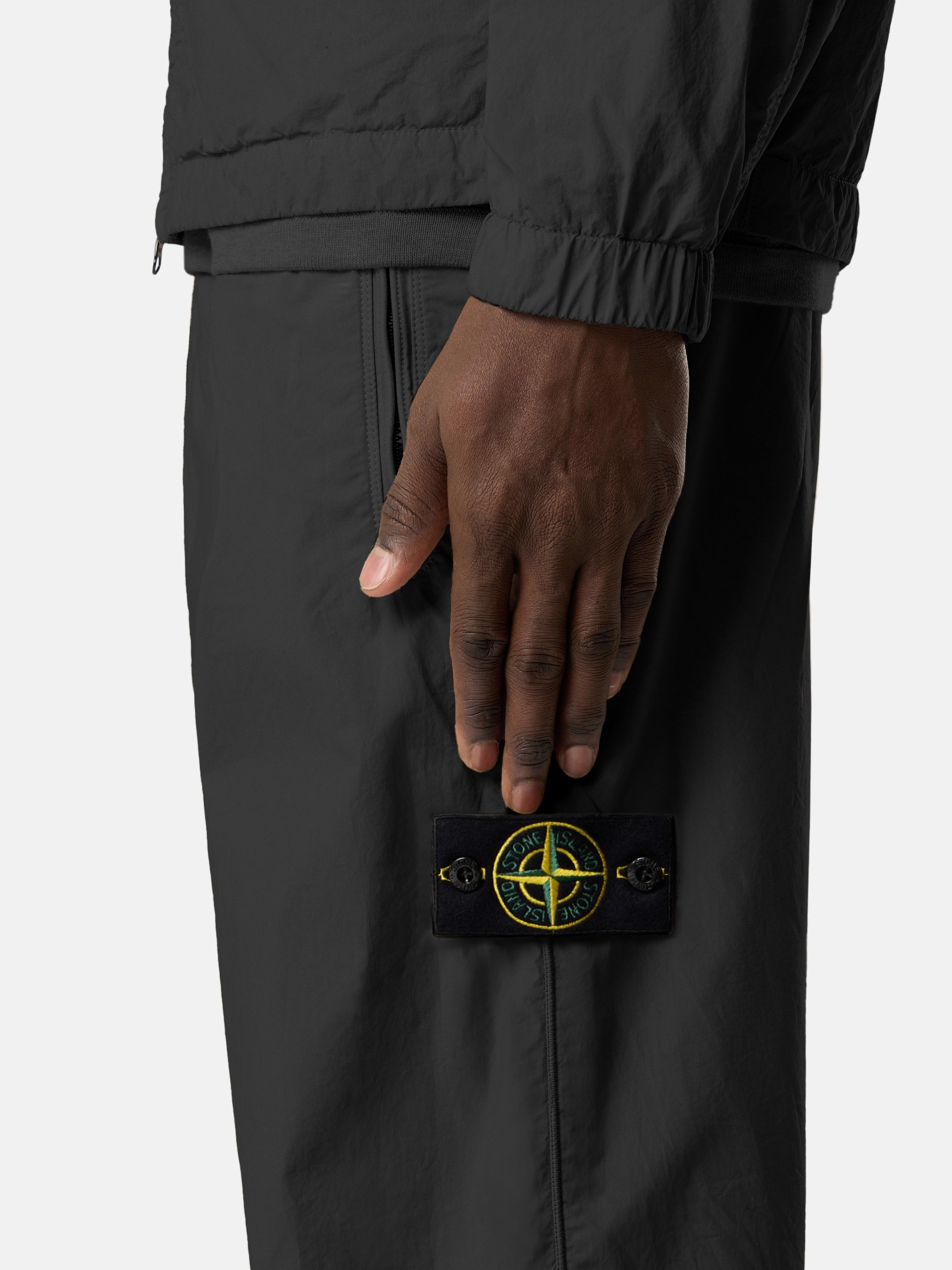 Black Loose-fit jogger trousers with elasticated cuffs 3100049