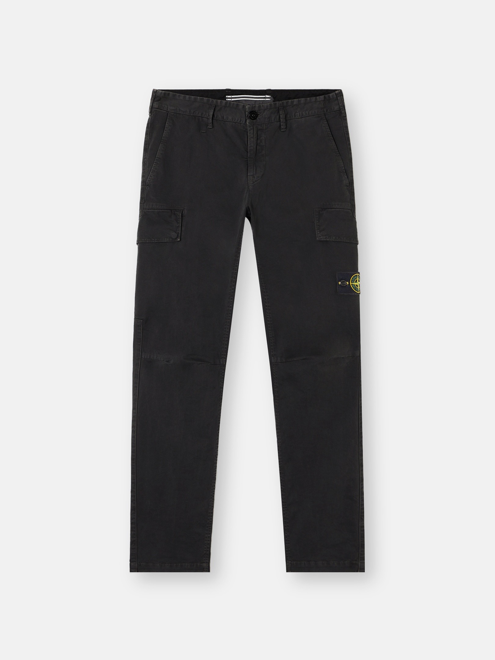 Black Skinny-fit cargo chino pants with asymmetrical seams 3100052