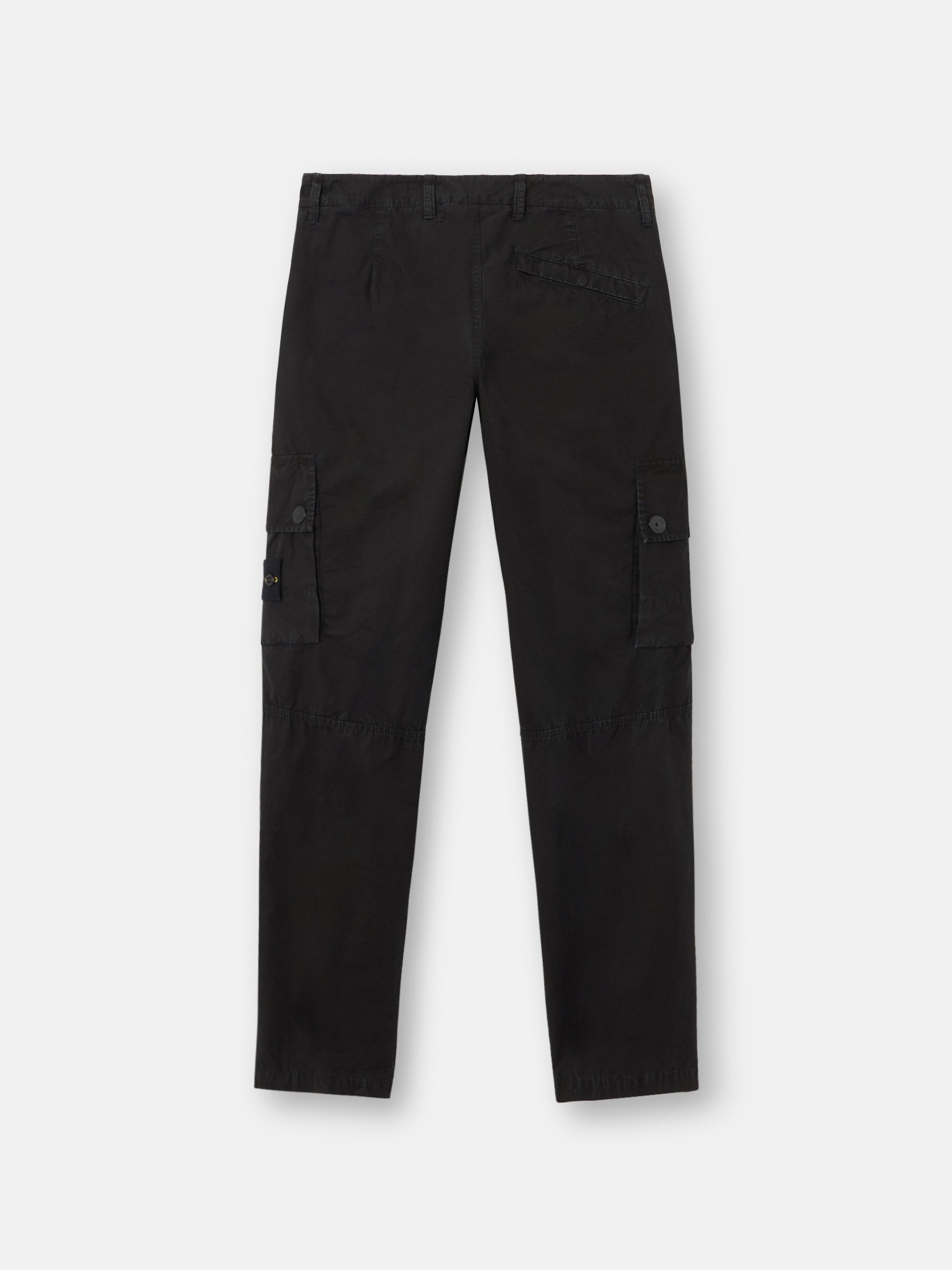 Black Slim-fit cargo pants with zipper pockets 3100053 BRUSHED