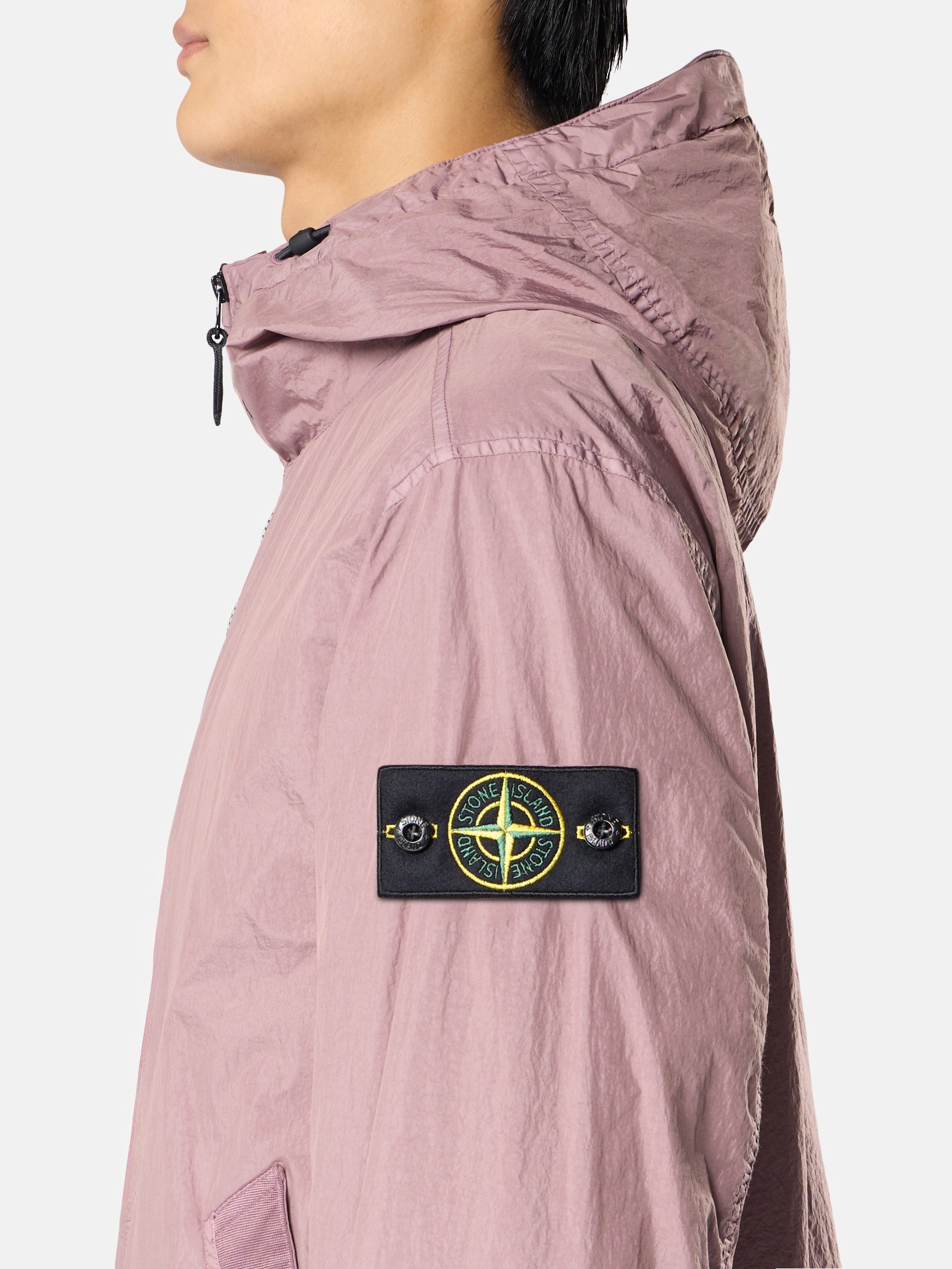 Purple Gray Hooded jacket with wind resistance and anti-drop