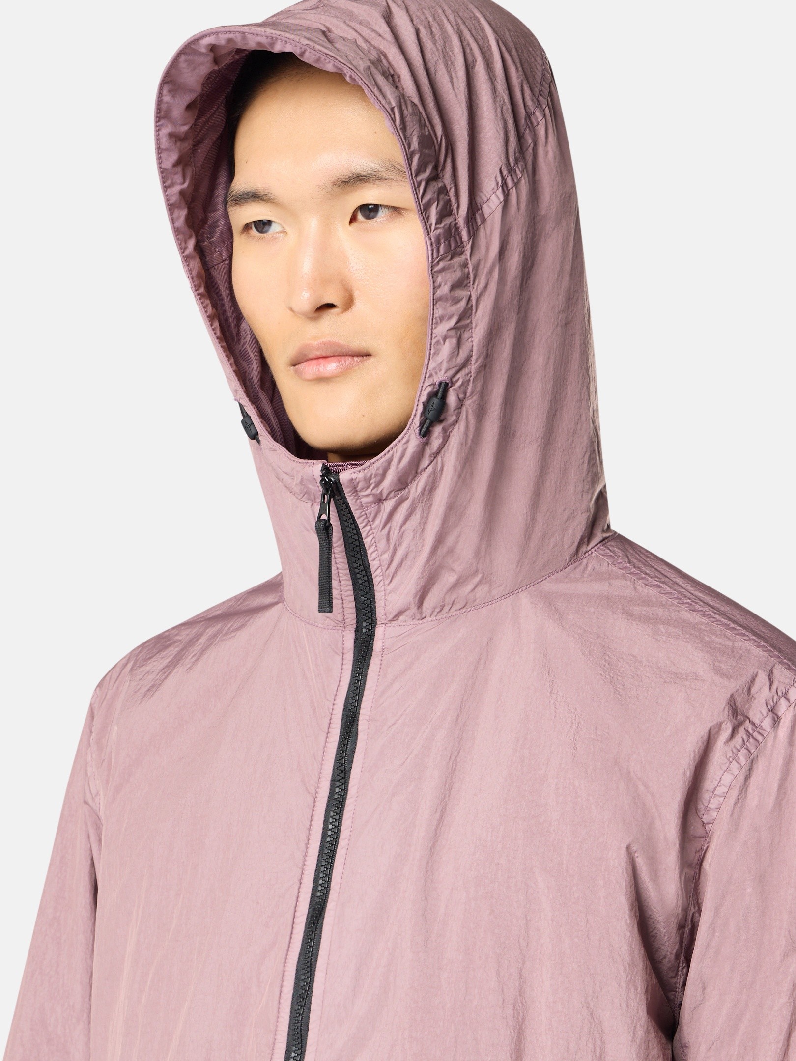 Purple Gray Hooded jacket with wind resistance and anti-drop