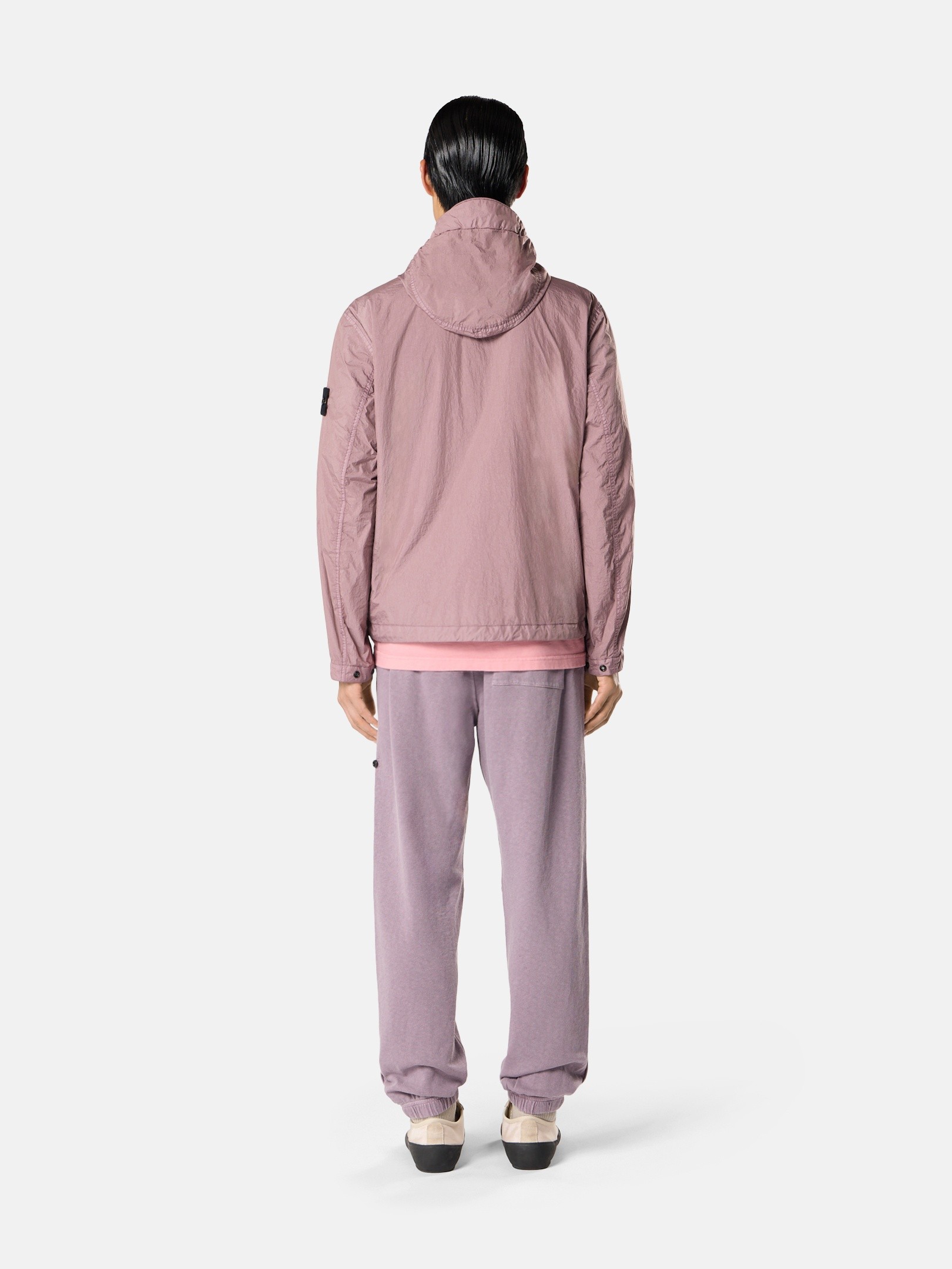 Purple Gray Hooded jacket with wind resistance and anti-drop 