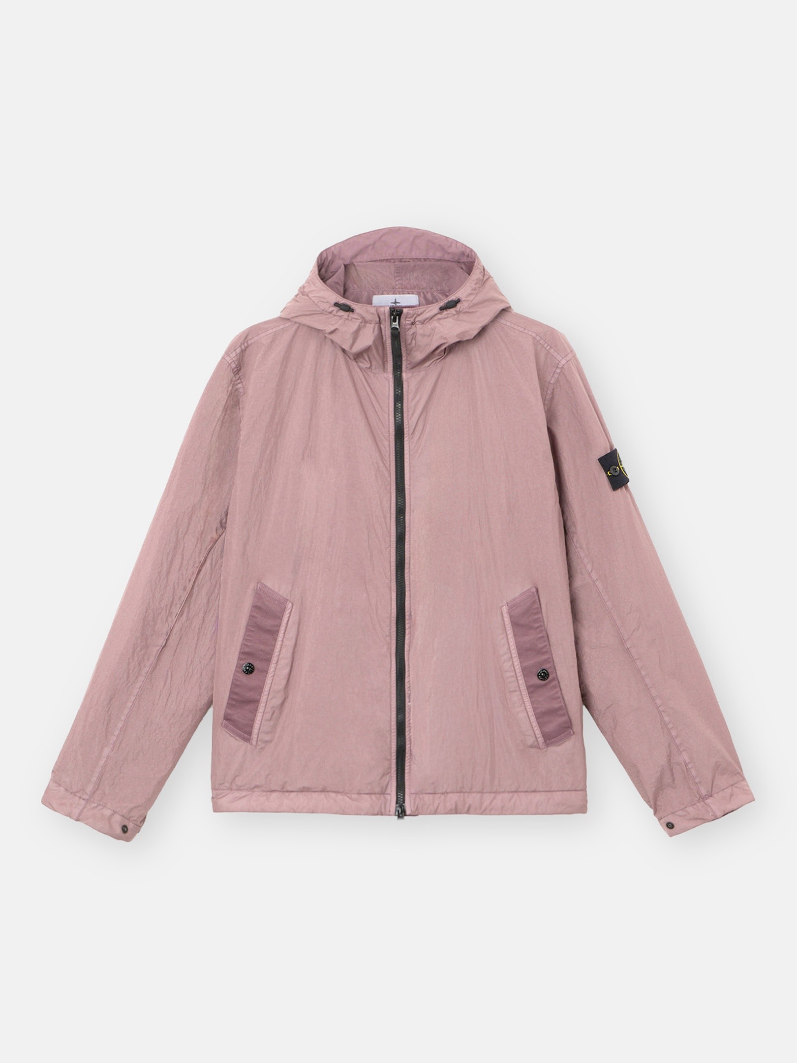 Purple Gray Hooded jacket with wind resistance and anti-drop