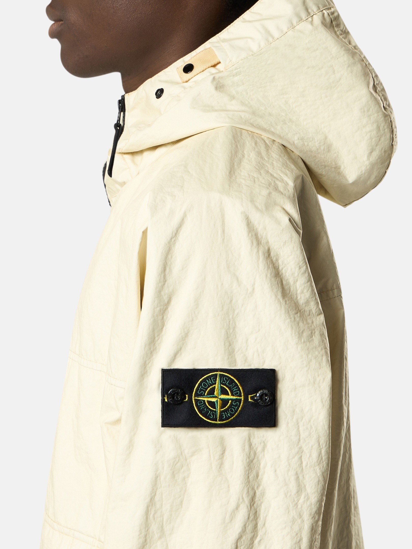 Ivory Hooded jacket with water-resistant membrane 4100004 MEMBRANA
