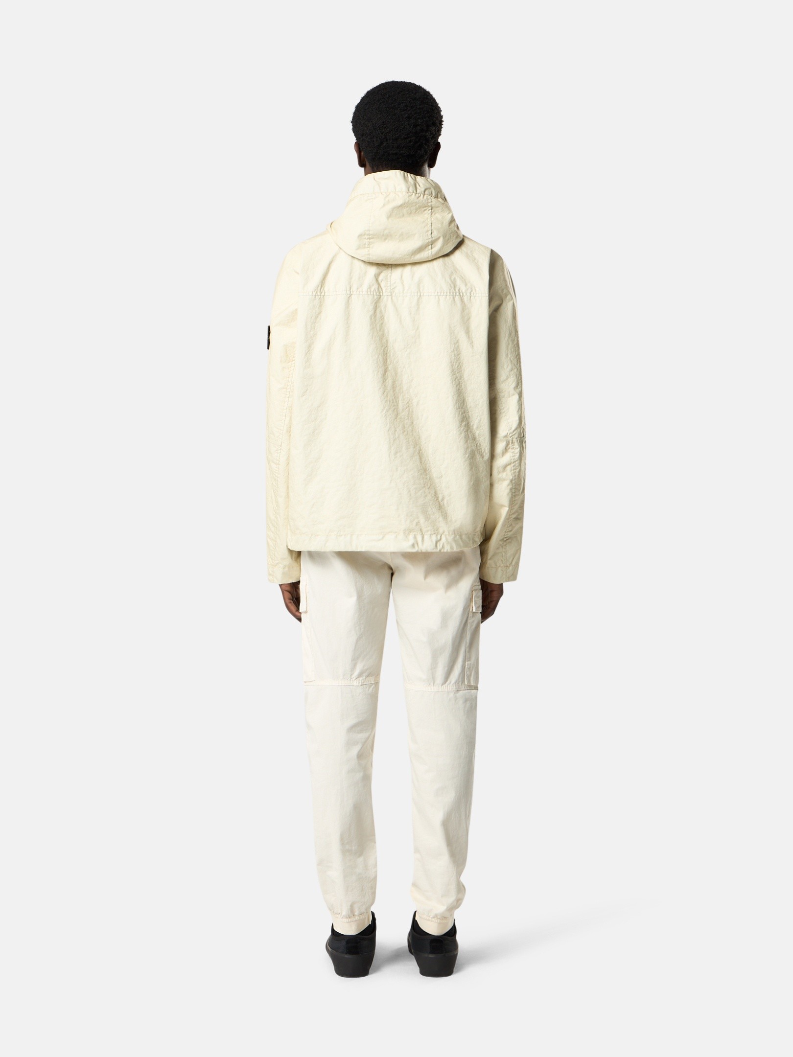 Ivory Hooded jacket with water-resistant membrane 4100004 MEMBRANA