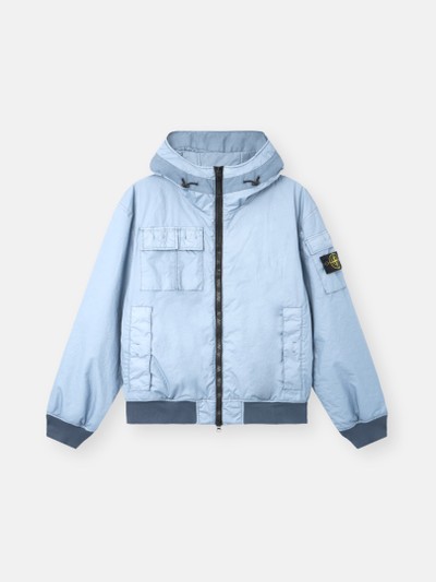 STONE  JUNIOR フード付きジャケット ライトブルー Avio Blue Hooded padded jacket with water-resistant membrane