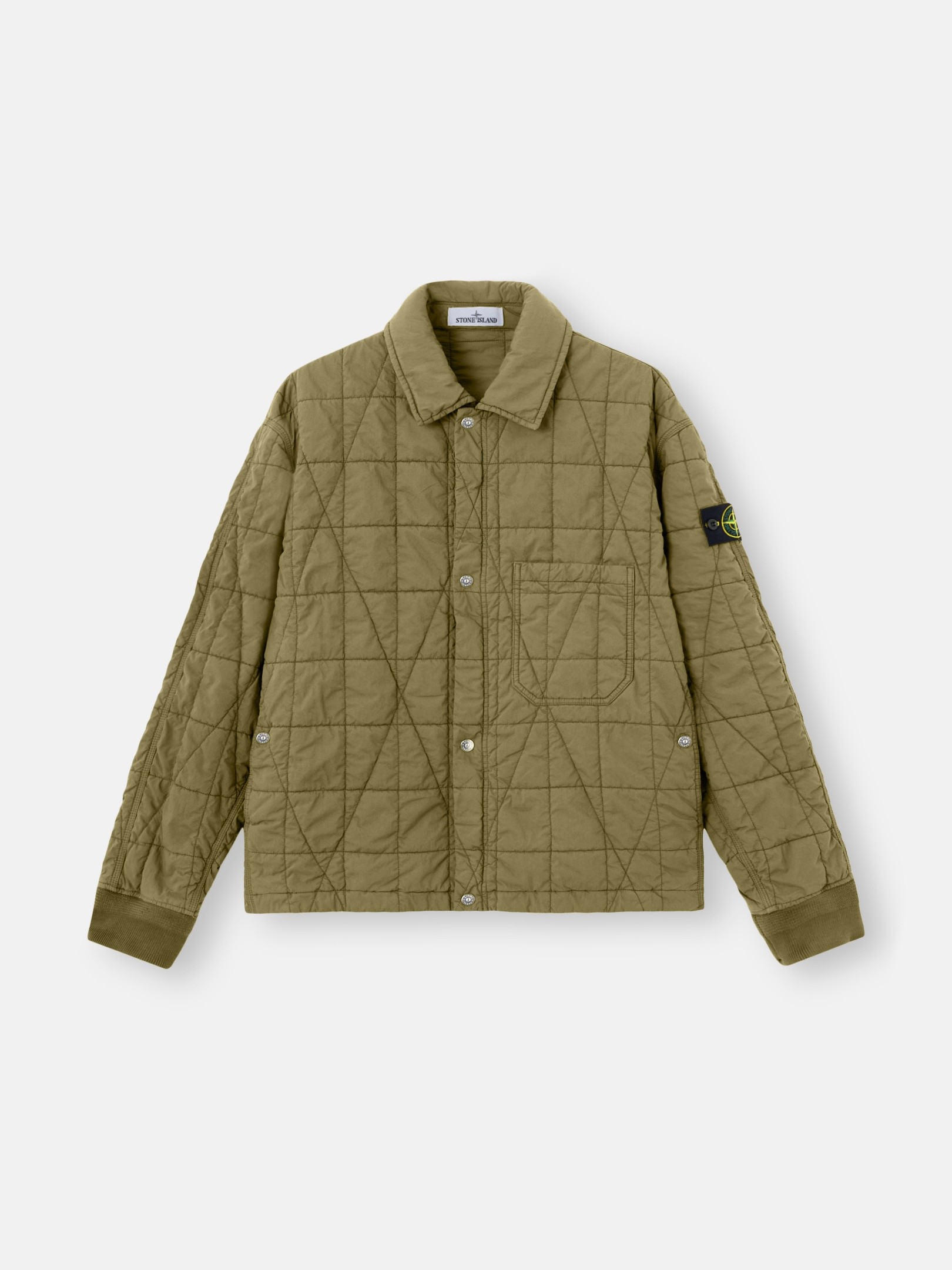 ミリタリーグリーン キルティング コーチジャケット レジン