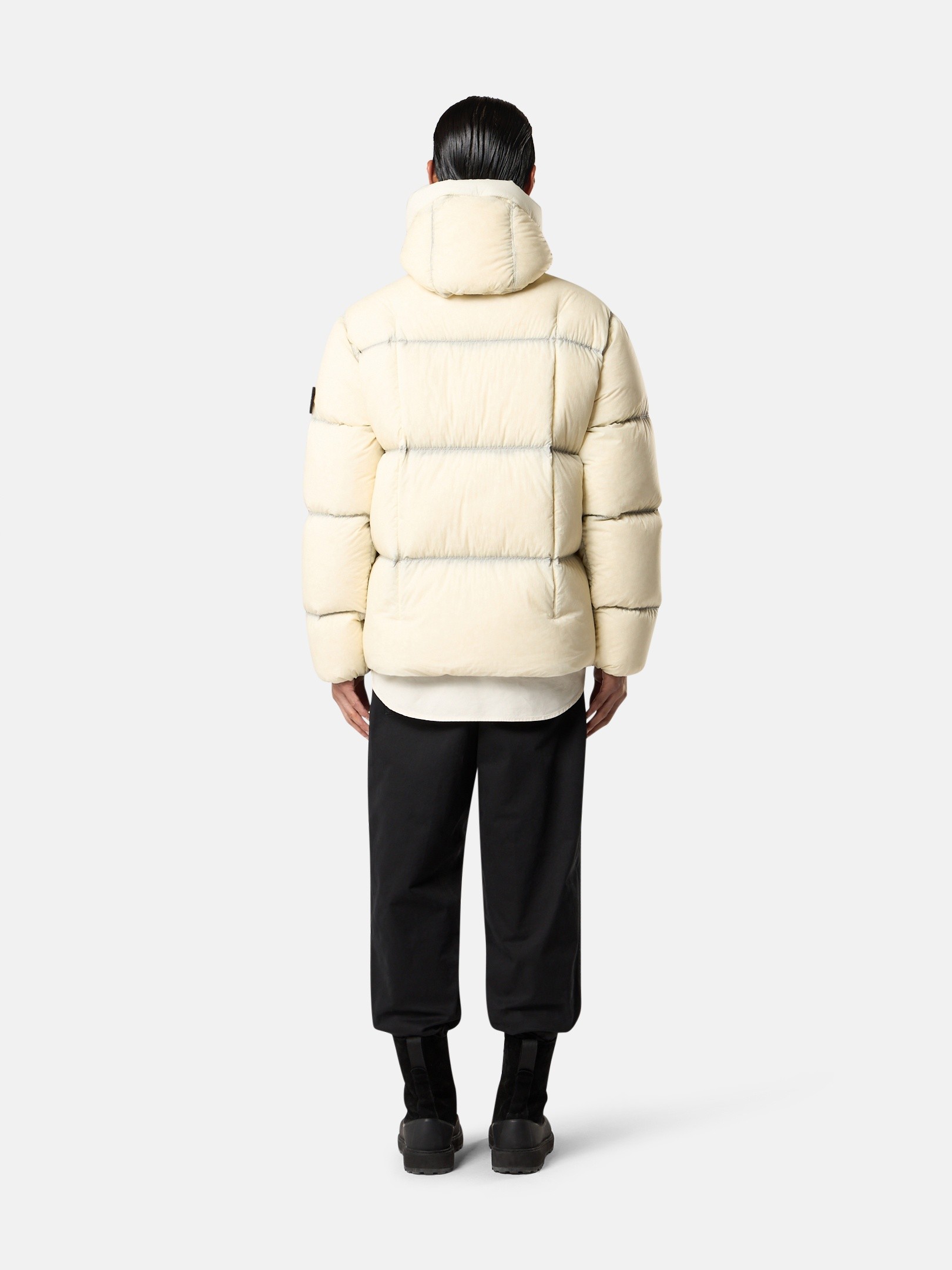 Ivory Lightweight hooded down jacket 4100016 SEAM FADED LIGHT 