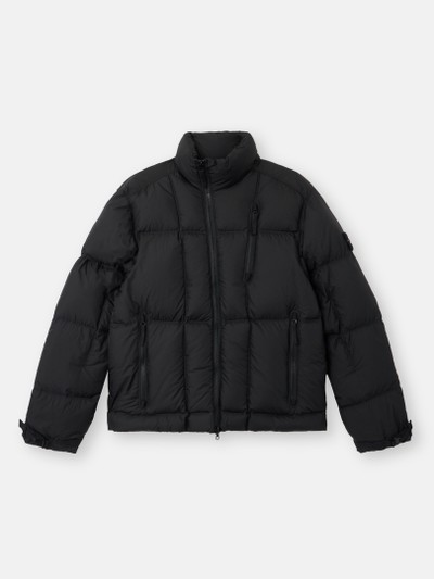 stone ストーンアイランド ダウンジャケットライトダウン軽量 L ブラック スタンドカラー 軽量ダウンジャケット 4100017 SEAM FADED