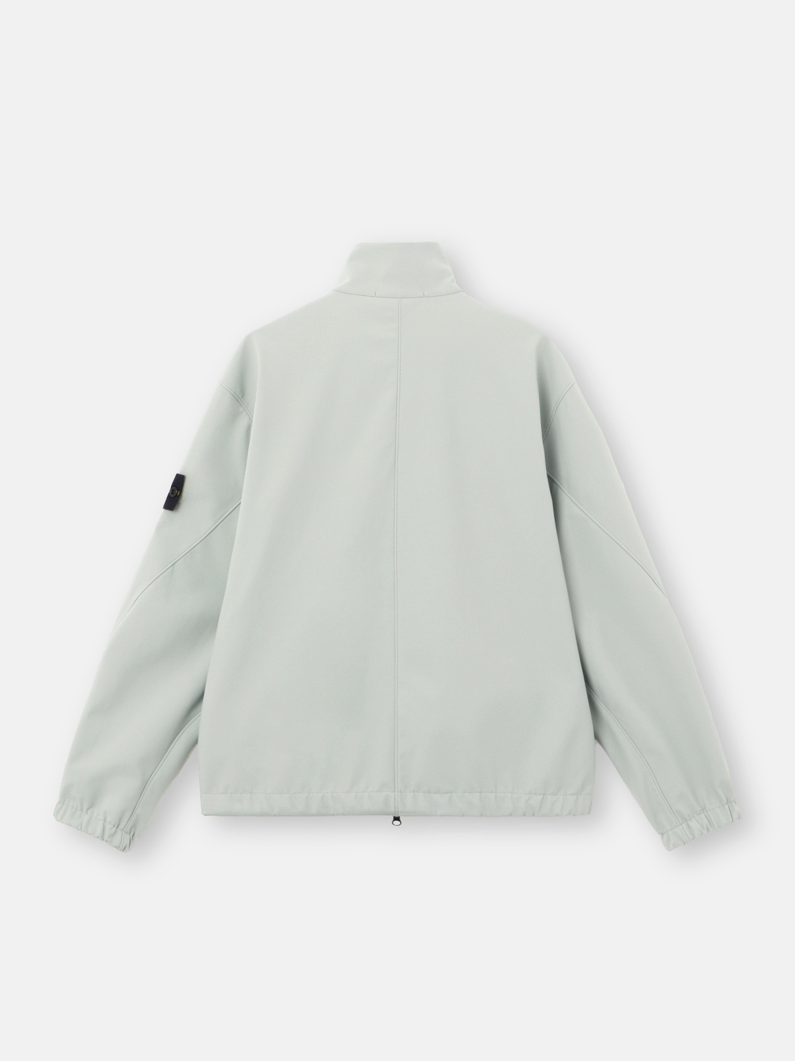 Sage Green Stand collar jacket with water- and wind-resistant