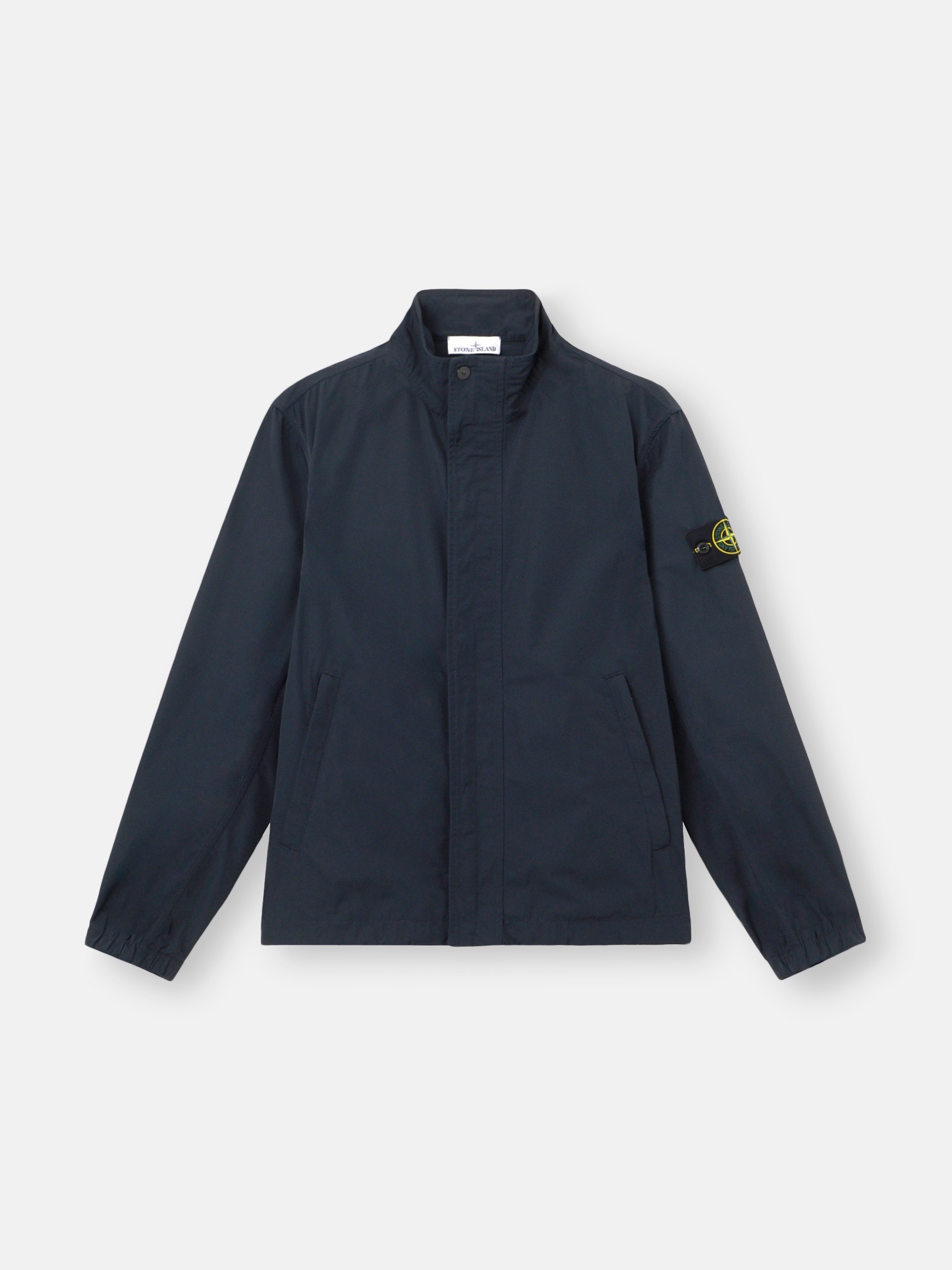 Navy Blue Stand collar jacket with anti-drop 4100033 MICRO TWILL