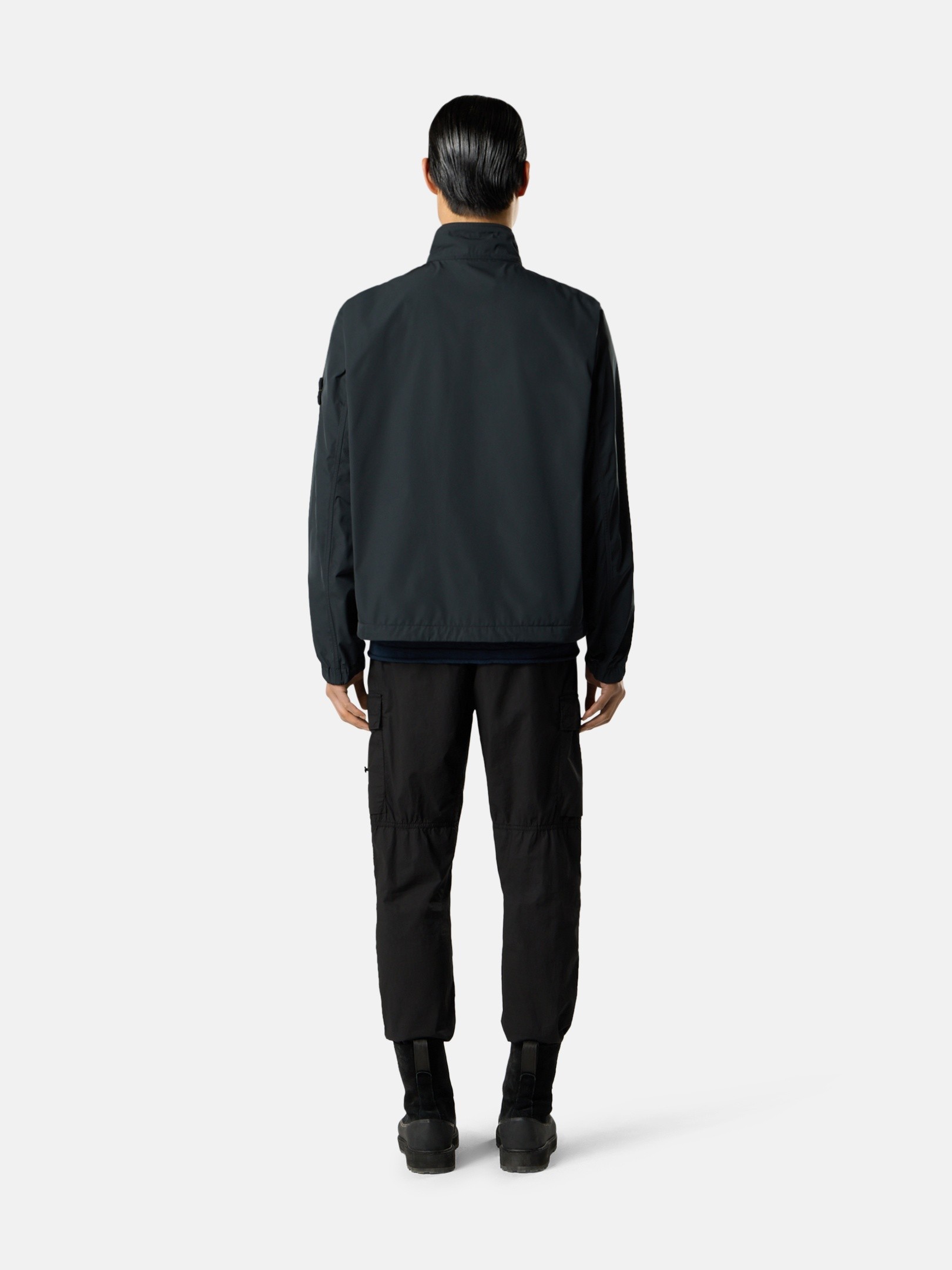 ブラック スタンドカラー ジャケット 撥水加工 4100033 MICRO TWILL