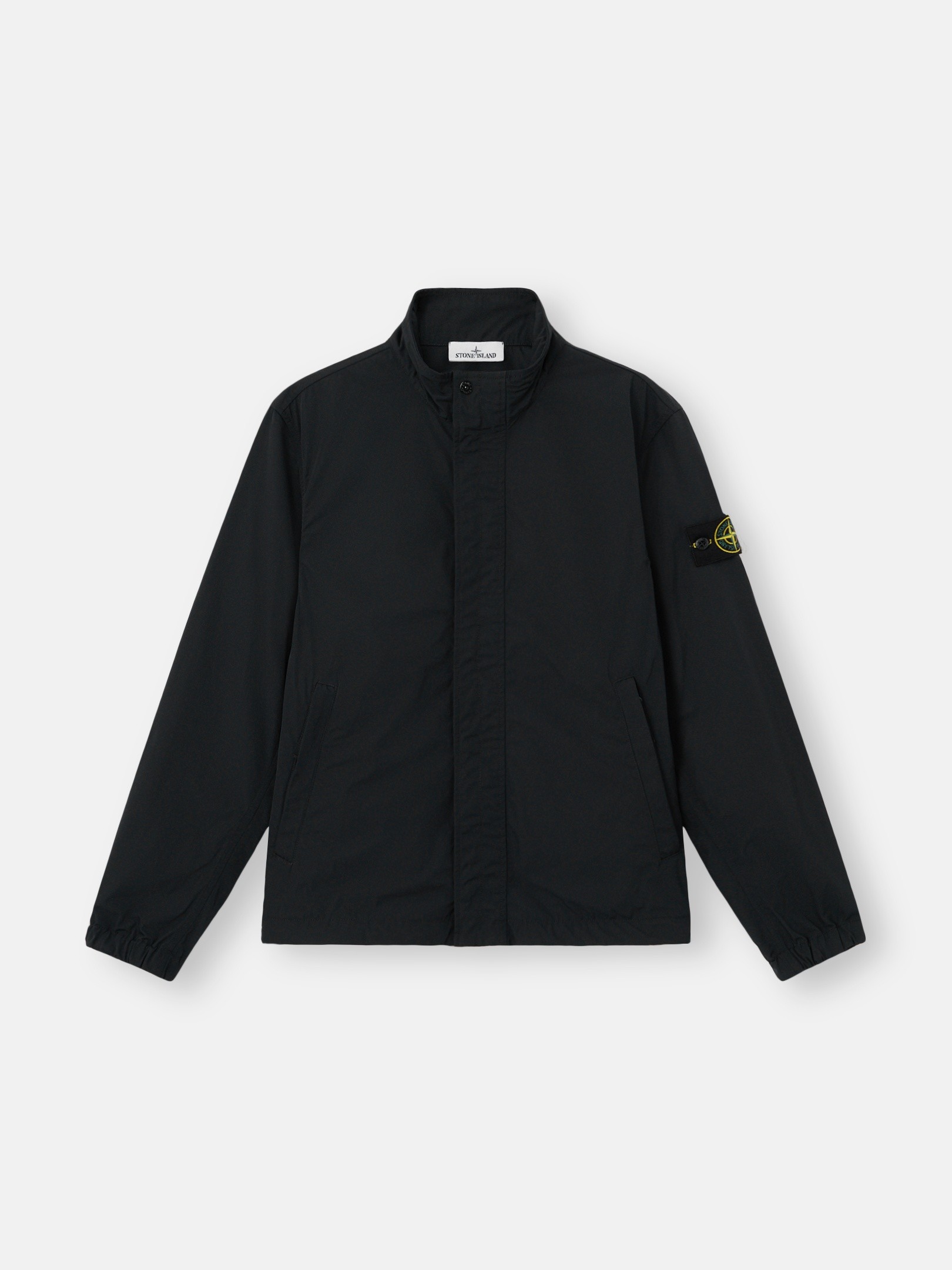 Black Stand collar jacket with anti-drop 4100033 MICRO TWILL