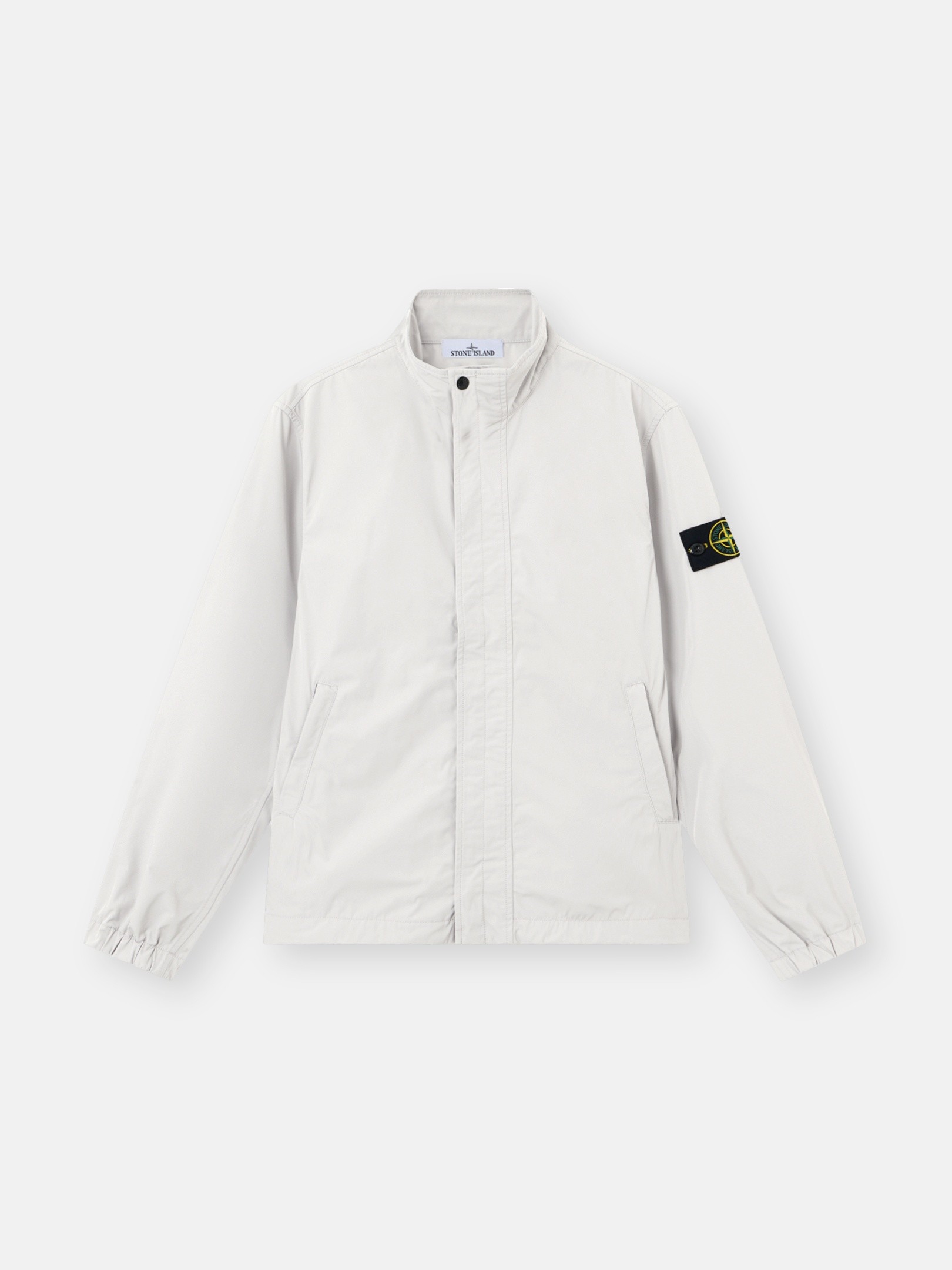 Pearl Grey Stand collar jacket with anti-drop 4100033 MICRO TWILL