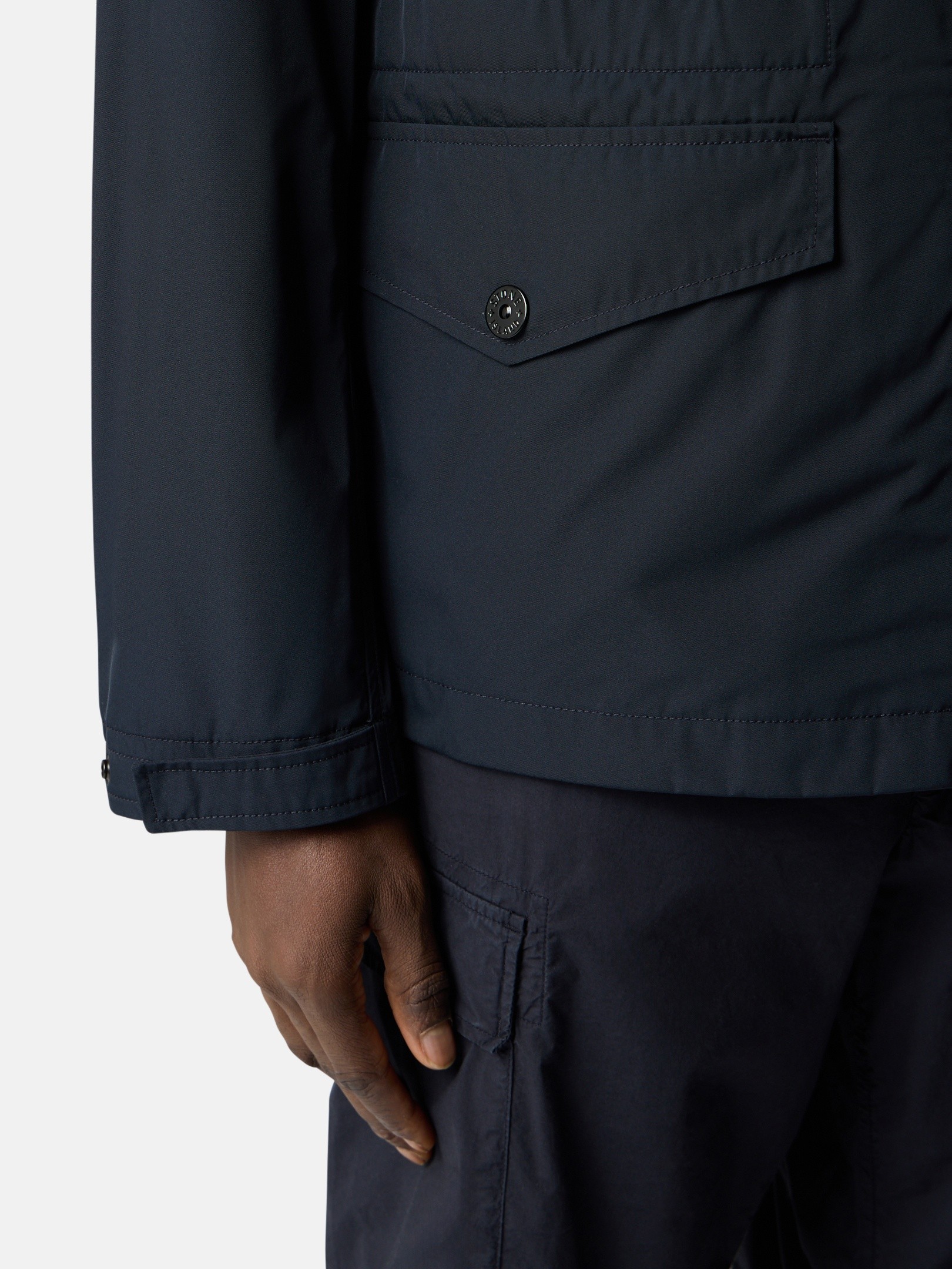 ネイビーブルー フィールドジャケット 撥水加工 4100034 MICRO TWILL